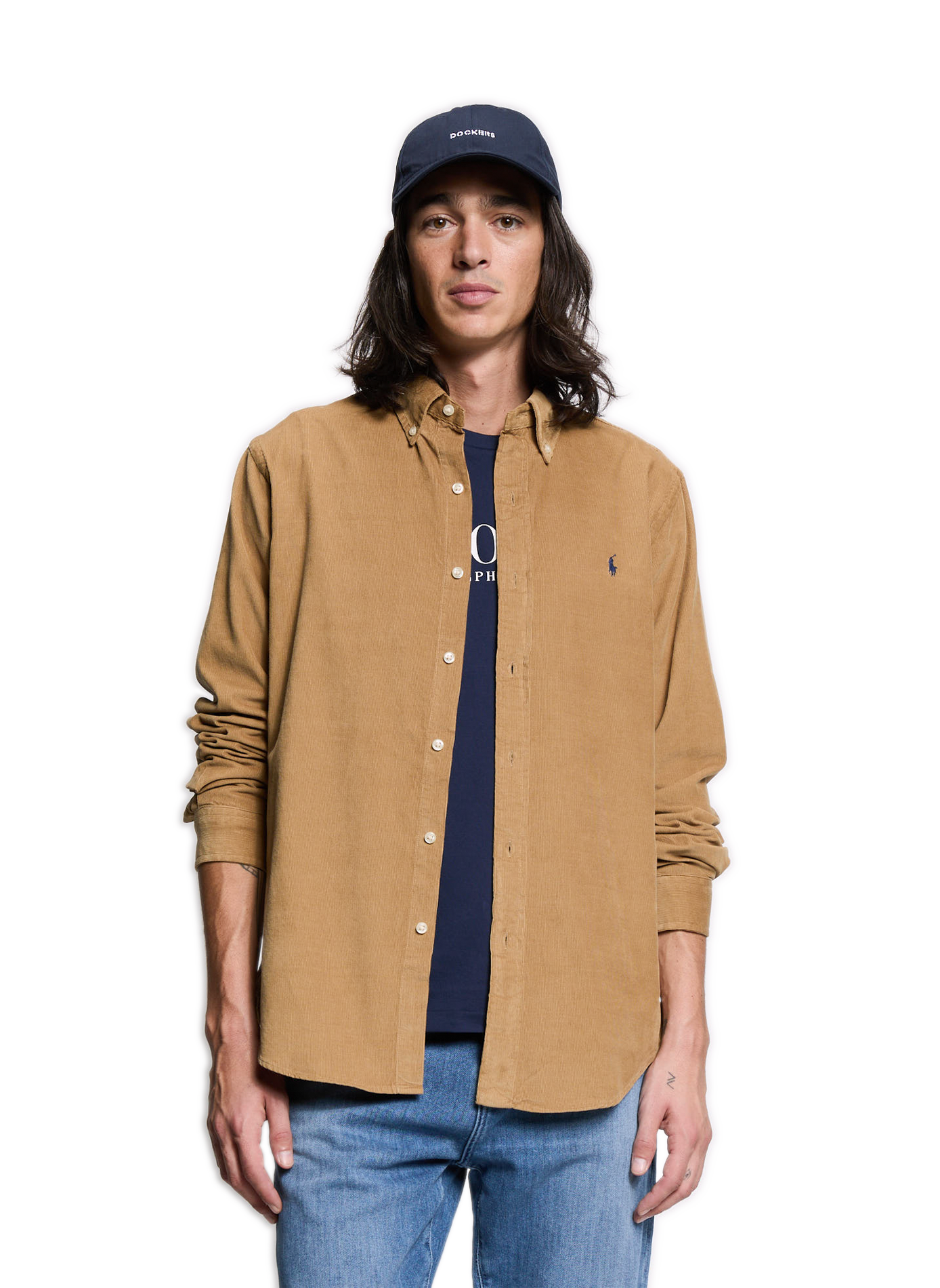 POLO RALPH LAUREN Chemise slim en coton Marron