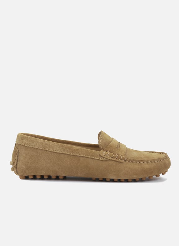 Mocassins femme cuir daim Marron by JULES & JENN JULES & JENN Mocassins femme cuir daim Marron