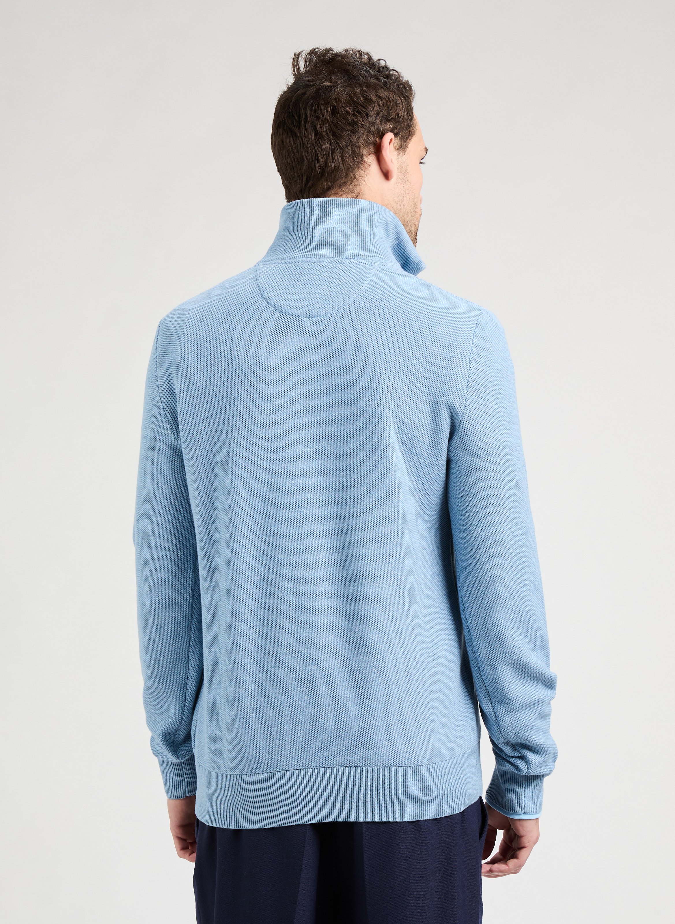 Cotton zip-up jumper EDEN PARK Blue