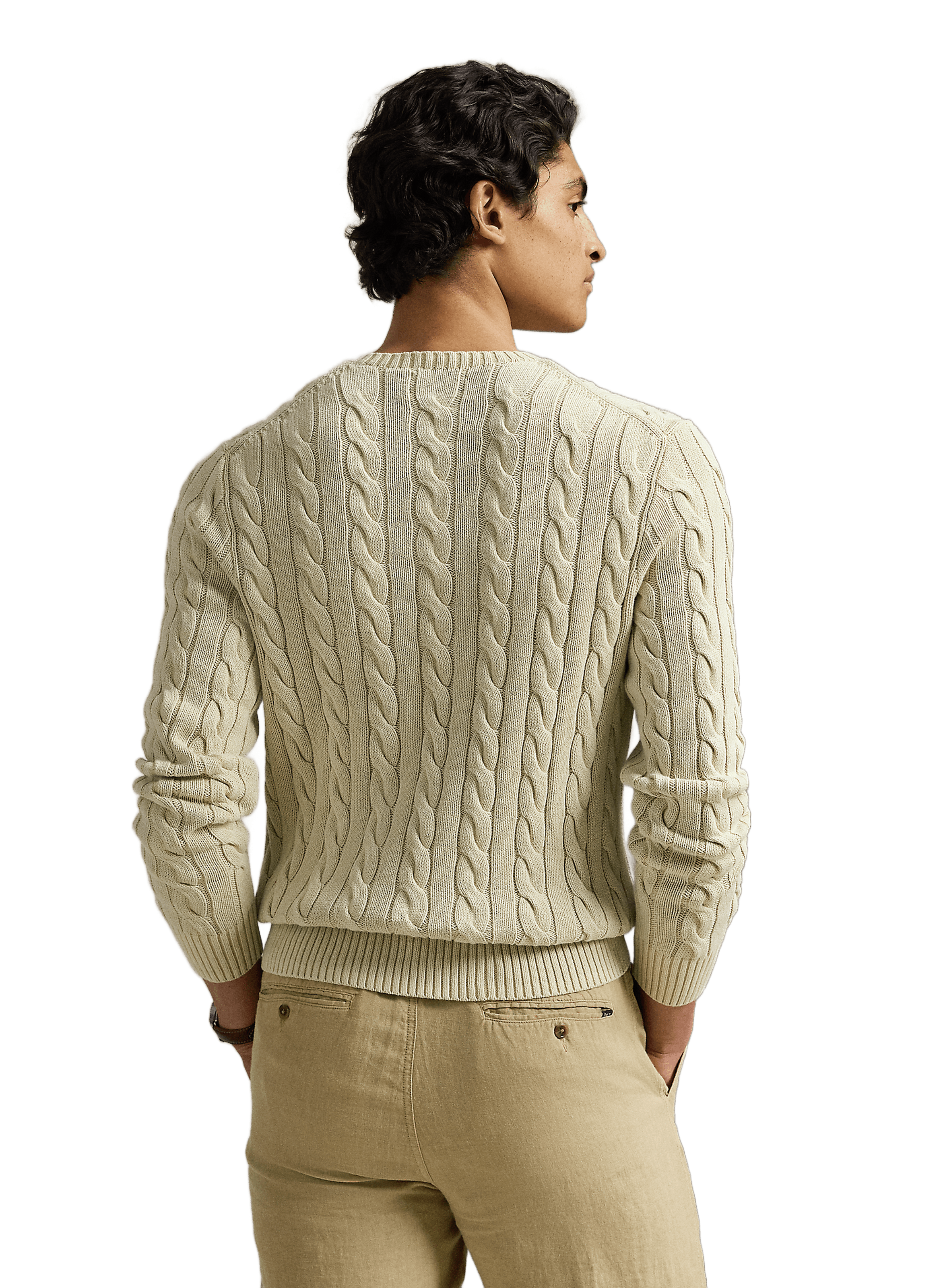 Cotton-blend jumper Beige