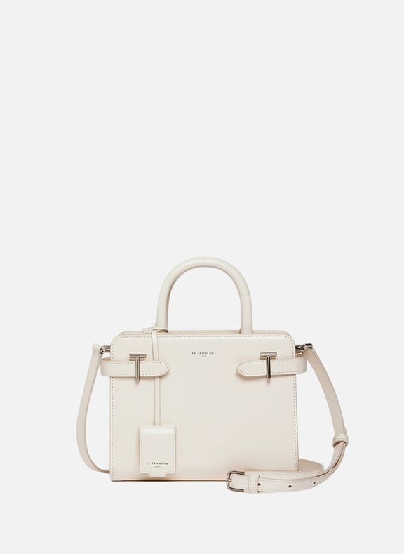 Petit sac à main emilie en cuir verni Blanc by LE TANNEUR LE TANNEUR Petit sac à main emilie en cuir verni Blanc
