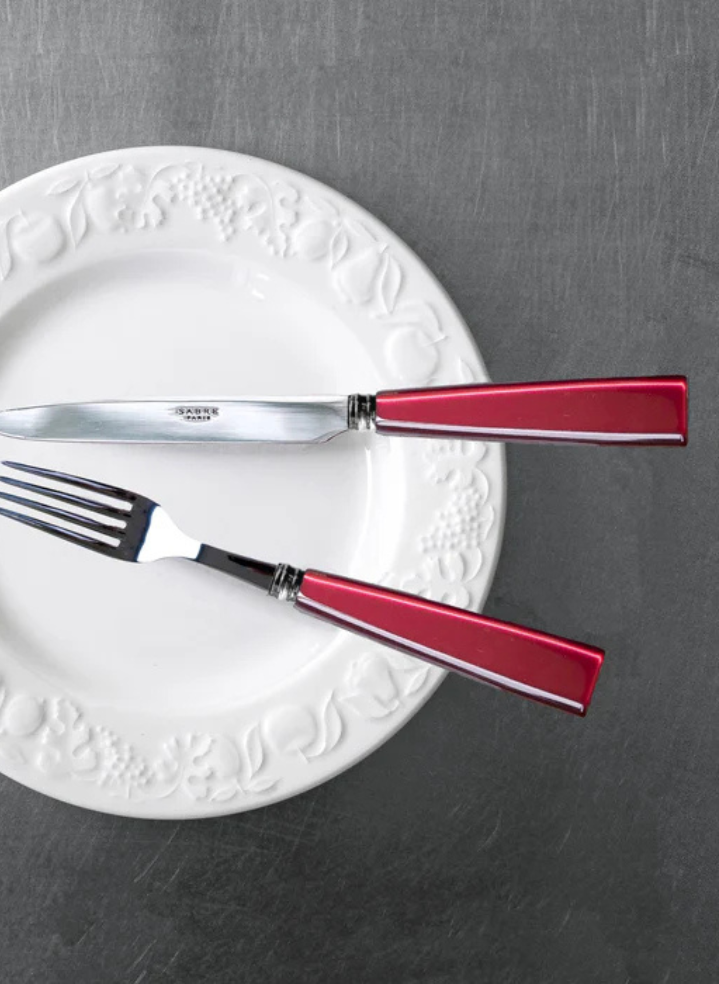 Fourchette de table, icône SABRE PARIS Rouge