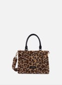 Mini sac cabas main - moumoute  Noir - léopard