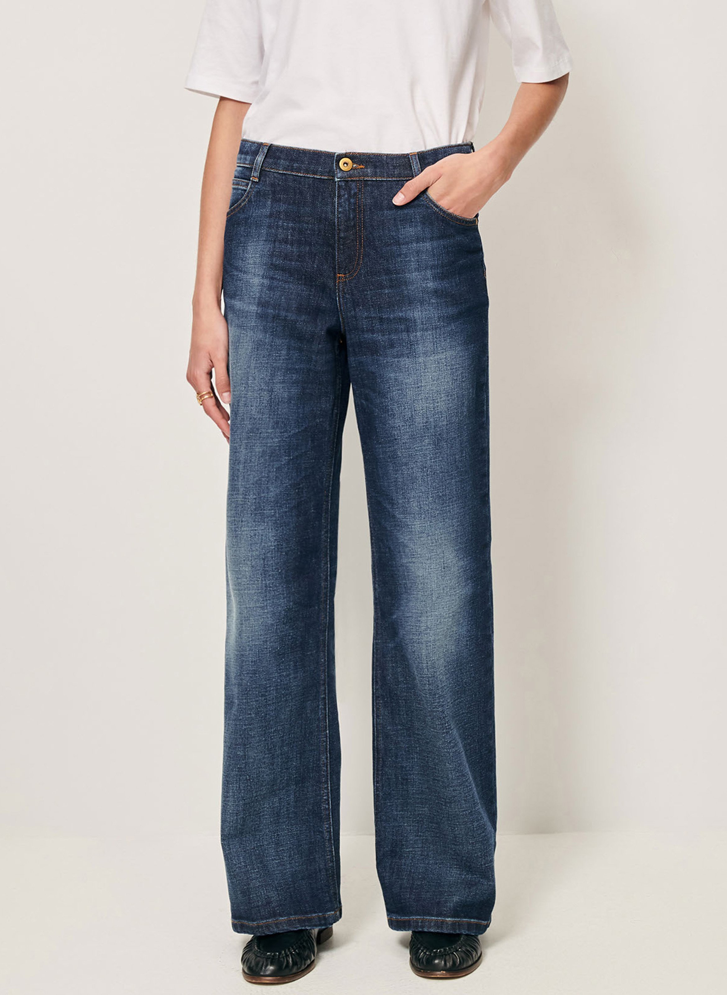 Jean droit taille basse délavé vega SESSUN Bleu