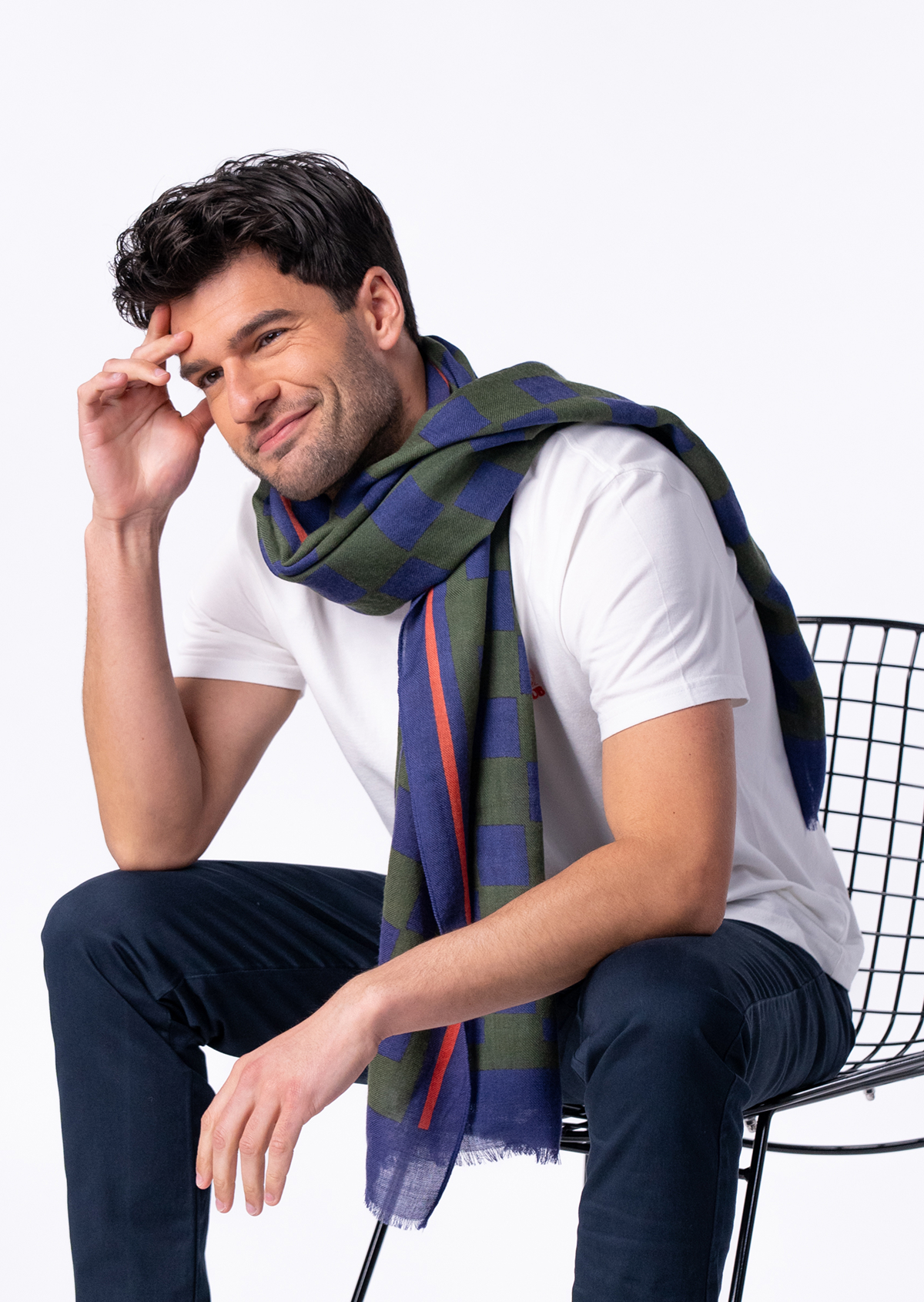 Foulard en laine BILLYBELT Bleu