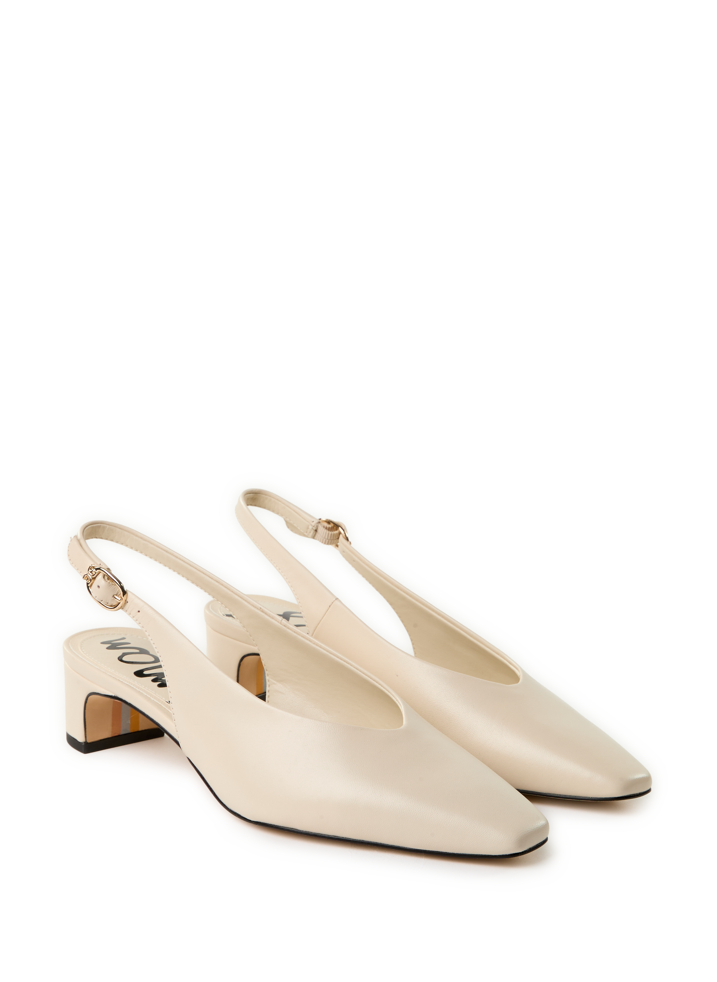 Sling-back en cuir SAM EDELMAN Blanc