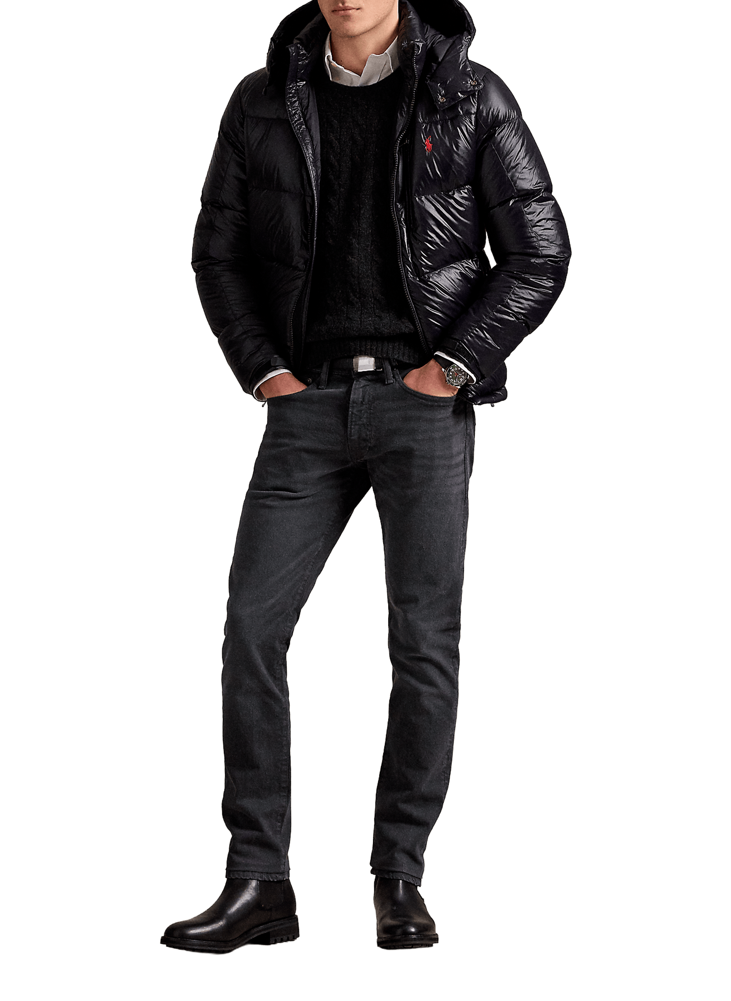 Quilted jacket with removable hood POLO RALPH LAUREN Black