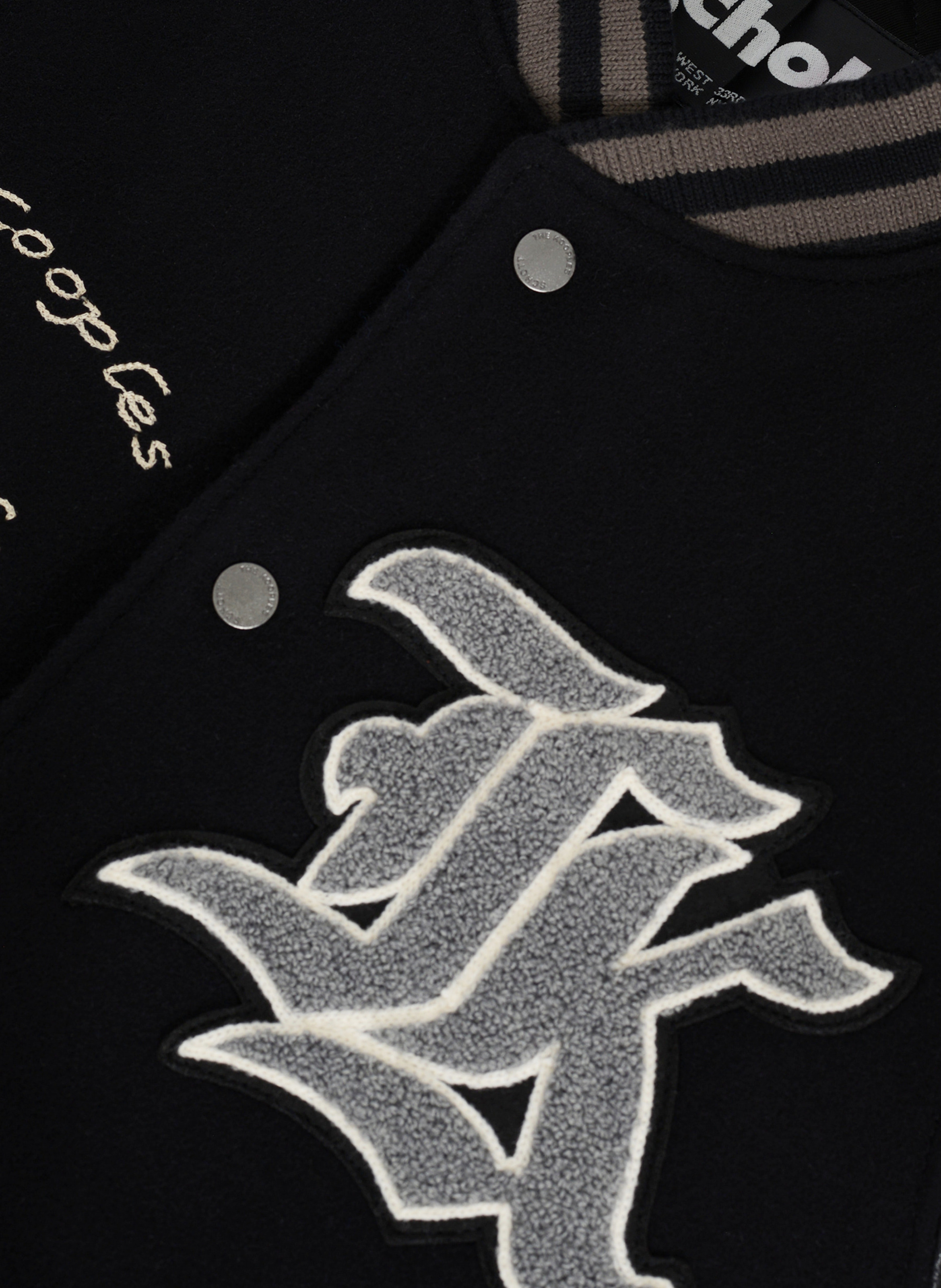 Blouson varsity en cuir THE KOOPLES Noir
