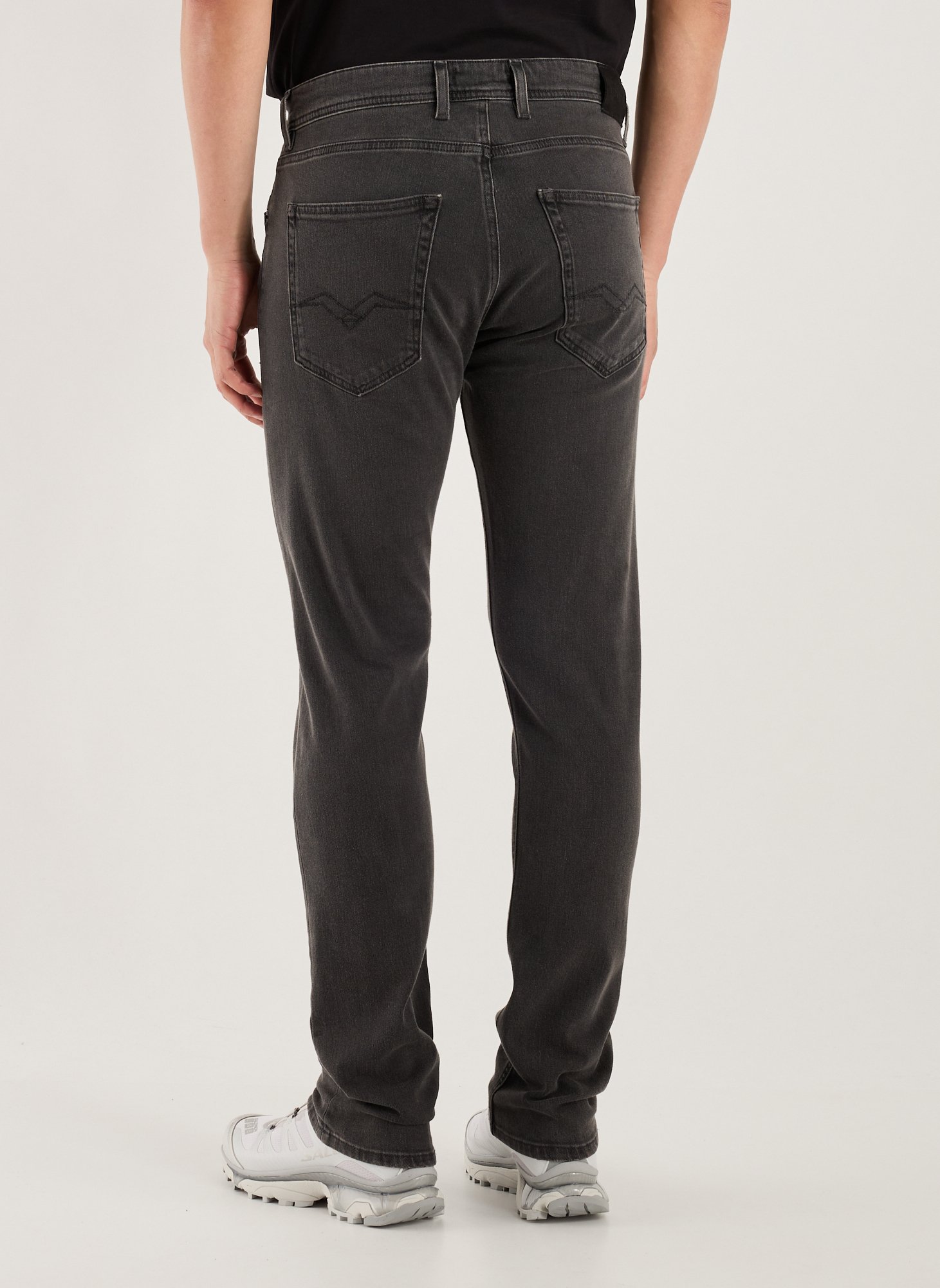 Jeans droit en coton mélangé REPLAY Gris