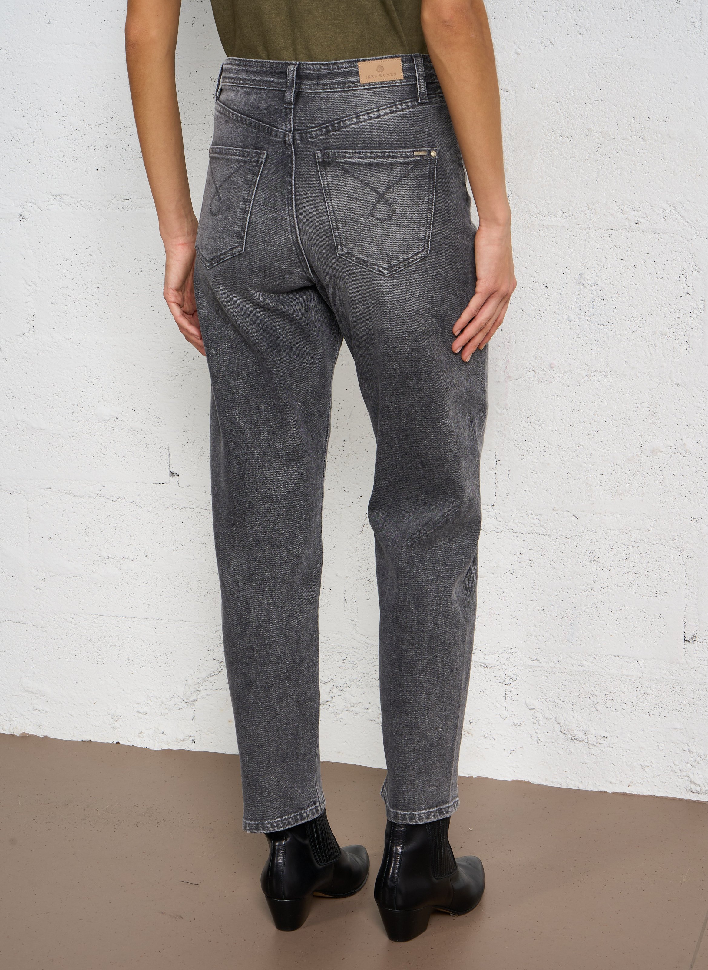 Jean slouchy en coton délavé alice IKKS Gris