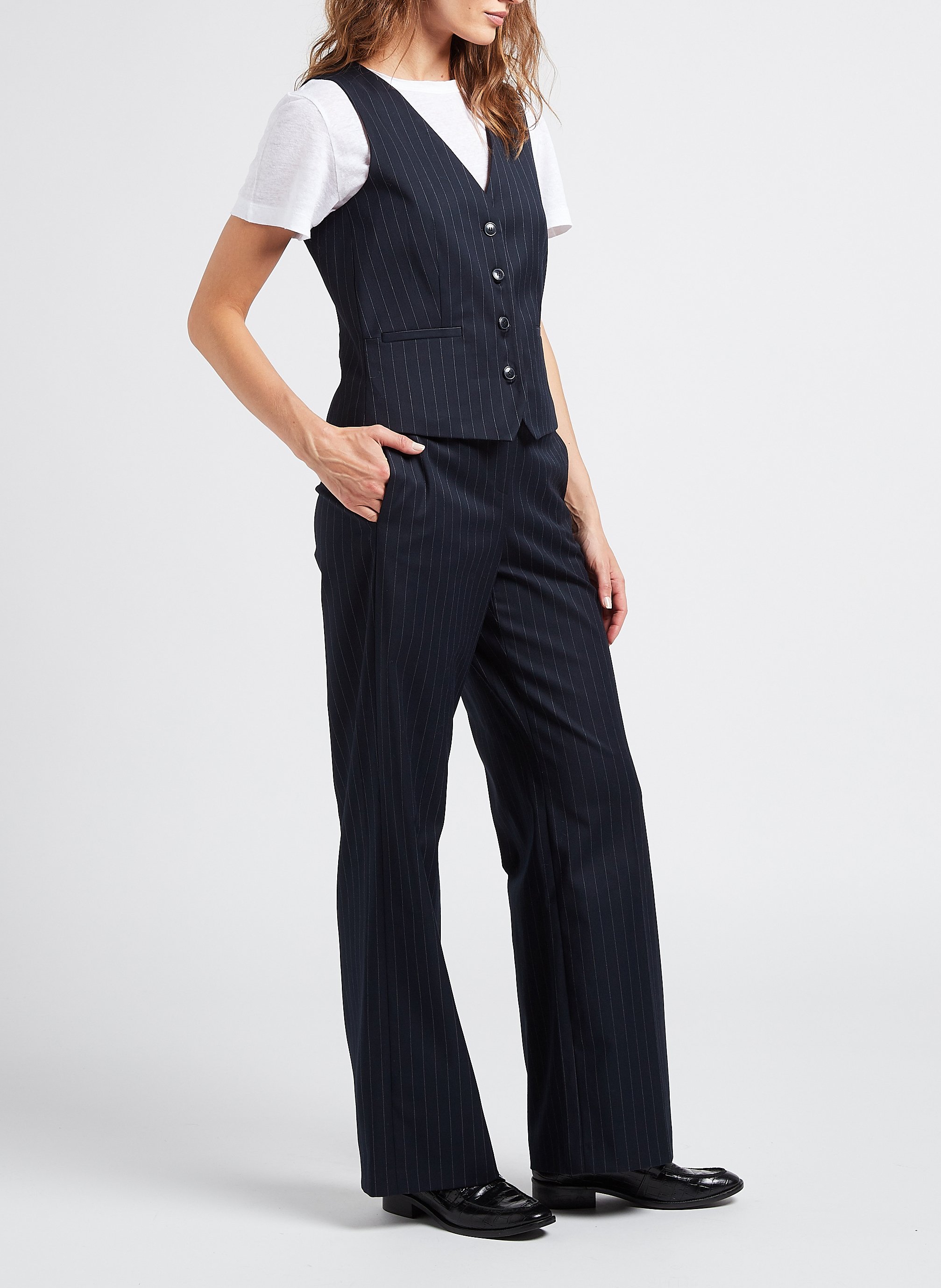 Pantalon taille haute large layla MAISON 123 Bleu