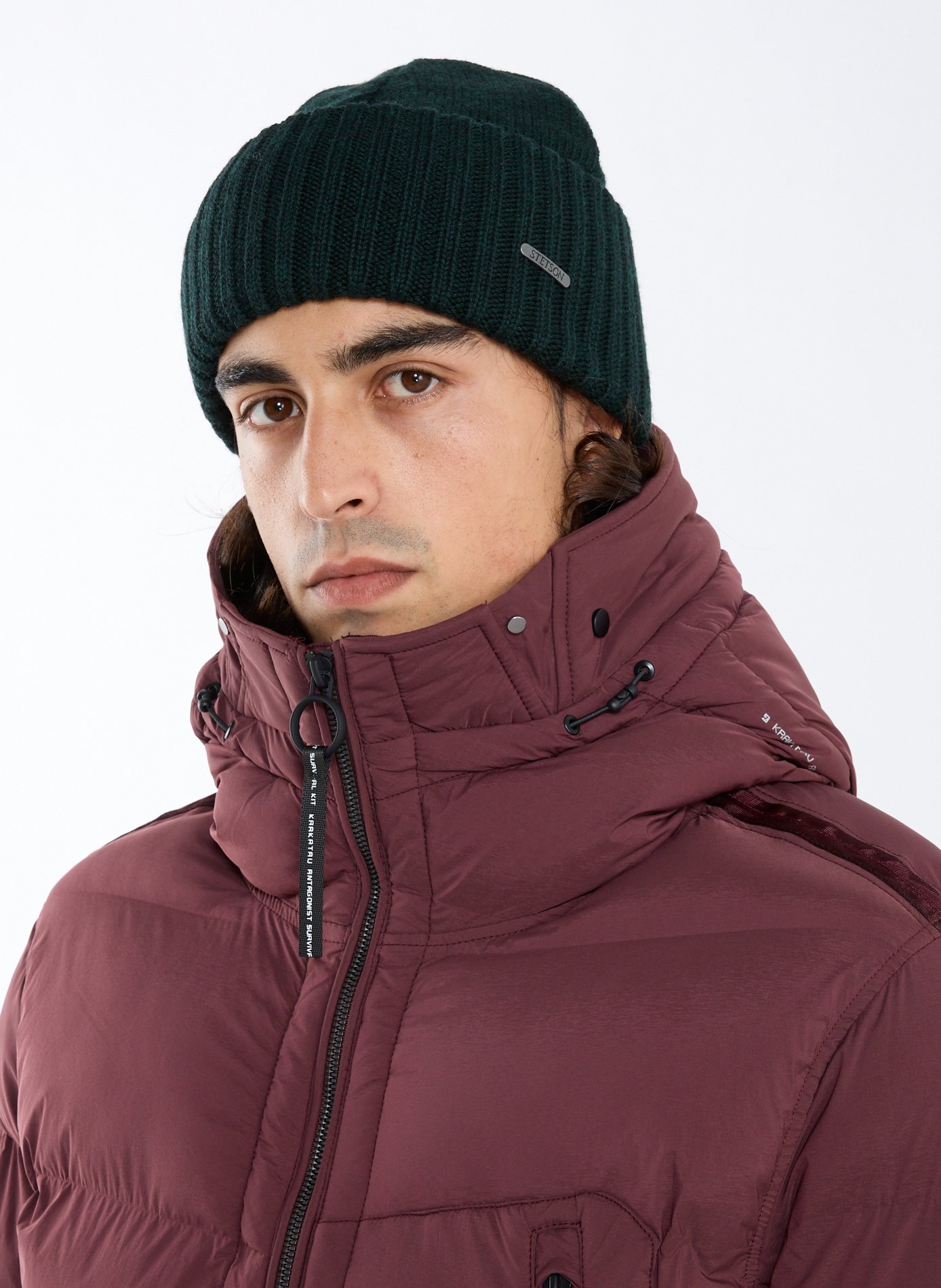 Doudoune matelassée à capuche Rouge