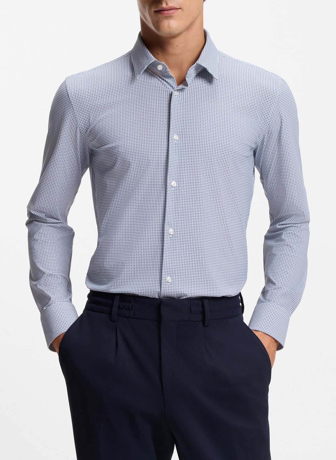 Chemise col classique slim-fit BOSS Bleu