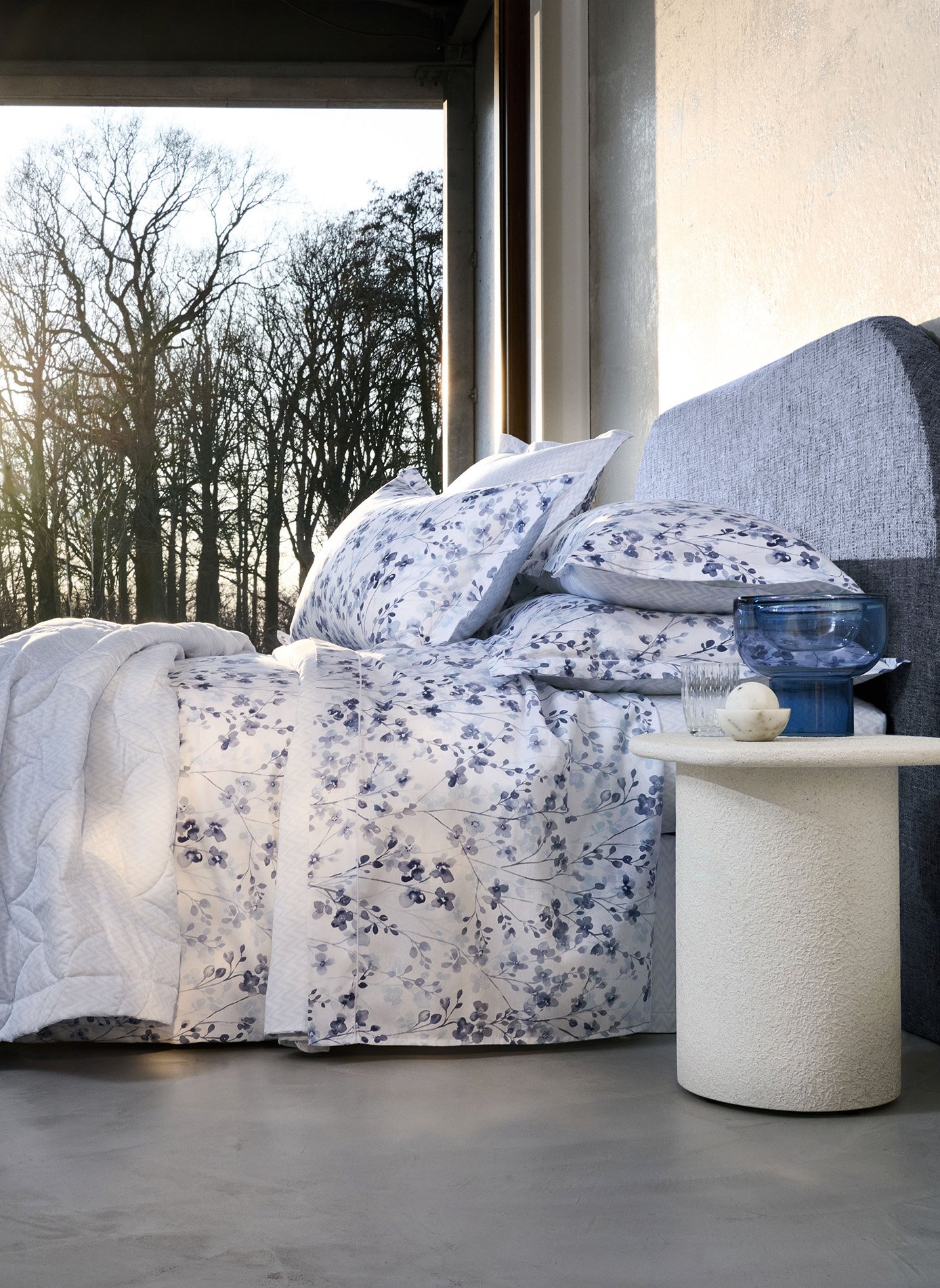 Housse de couette calme ANNE DE SOLENE Bleu