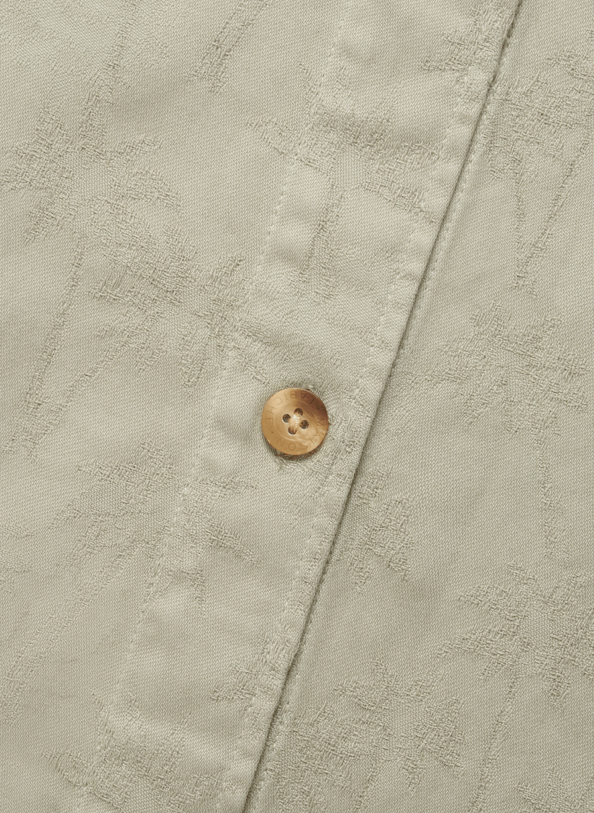 Chemise Monge jacquard palmiers en coton MAISON LABICHE Beige