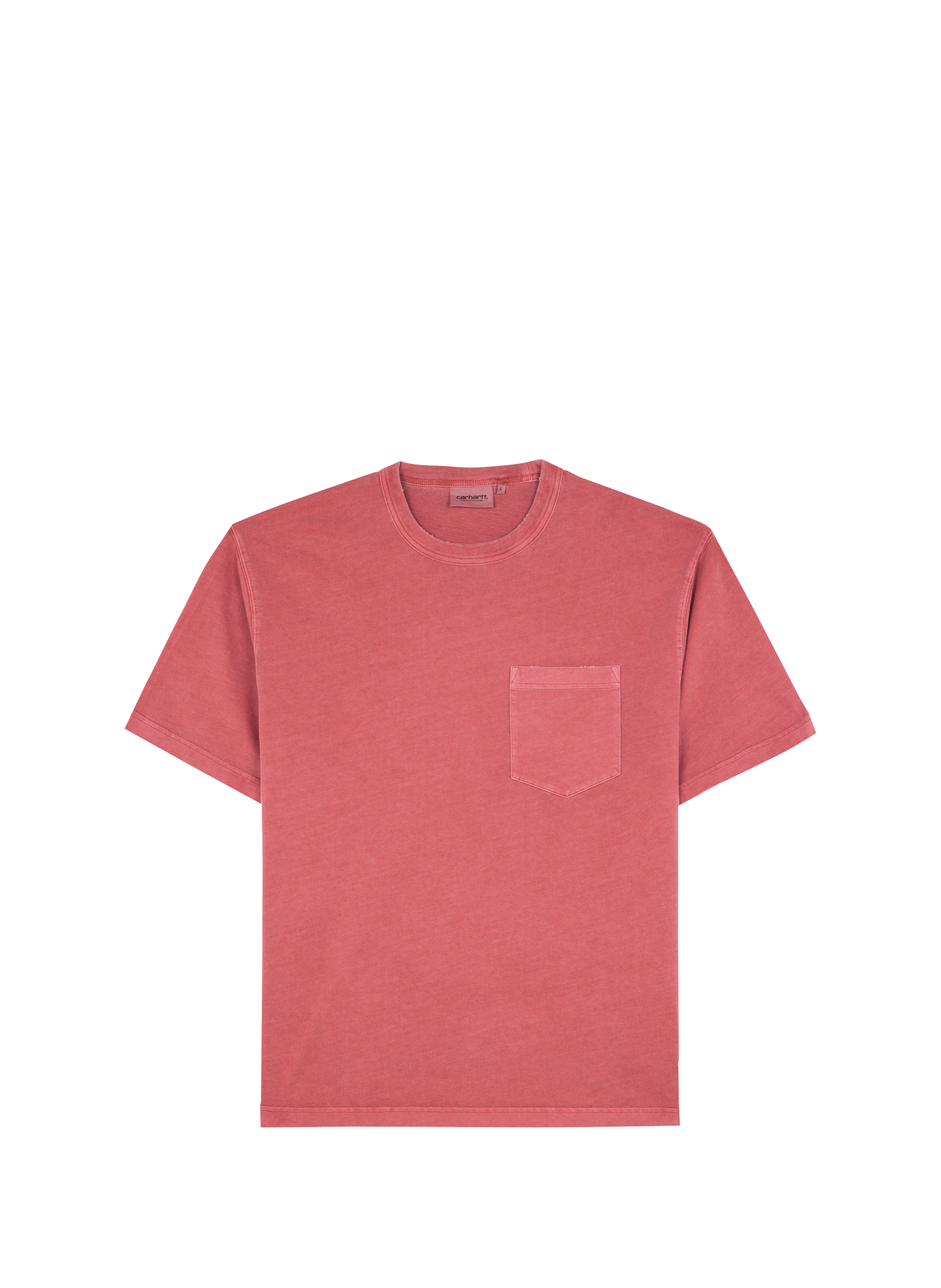 Plain round neck cotton T-shirt CARHARTT WIP Red