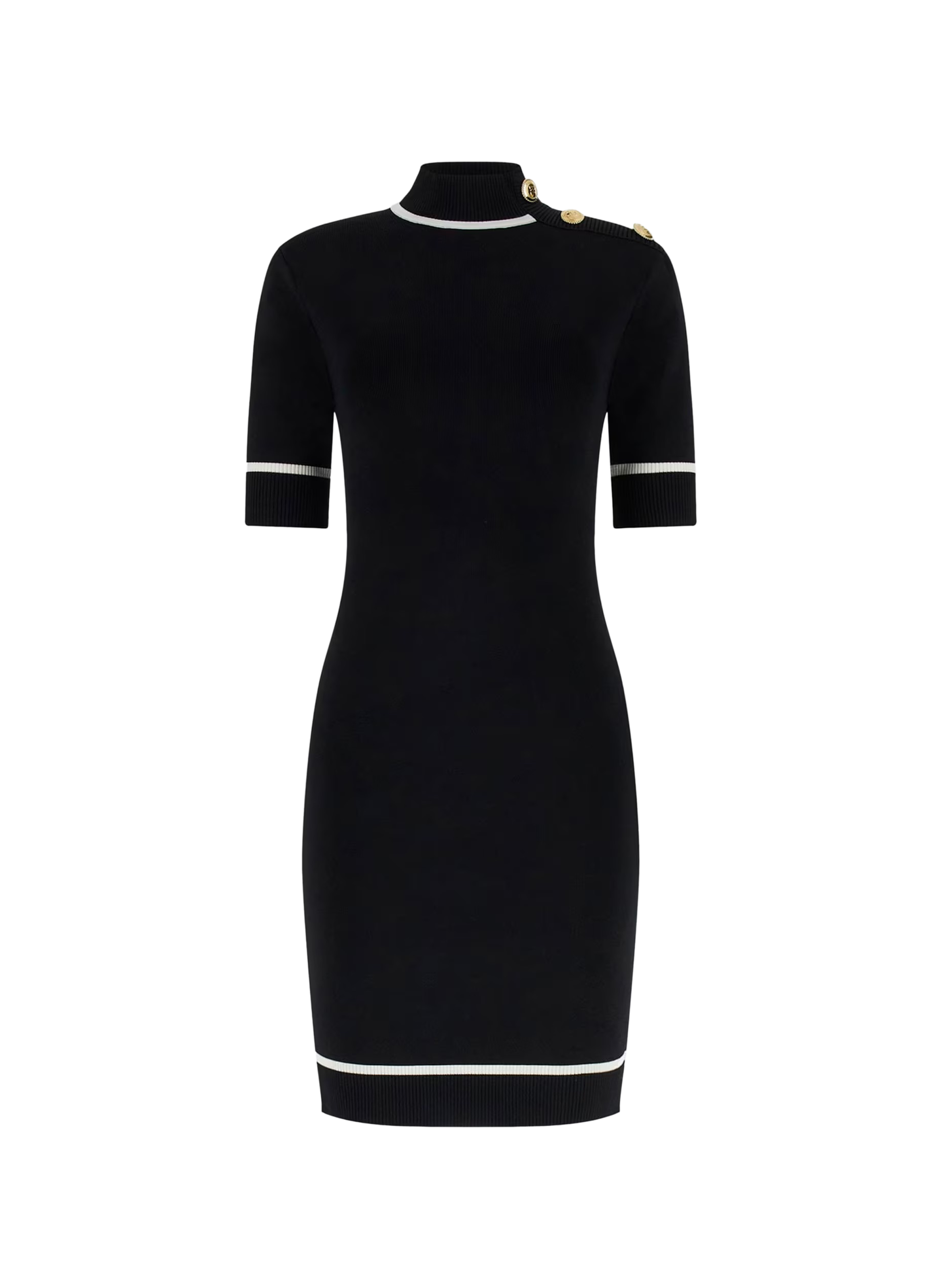 <p>Short dress with ribbed high neck</p> GUESS Multicolour