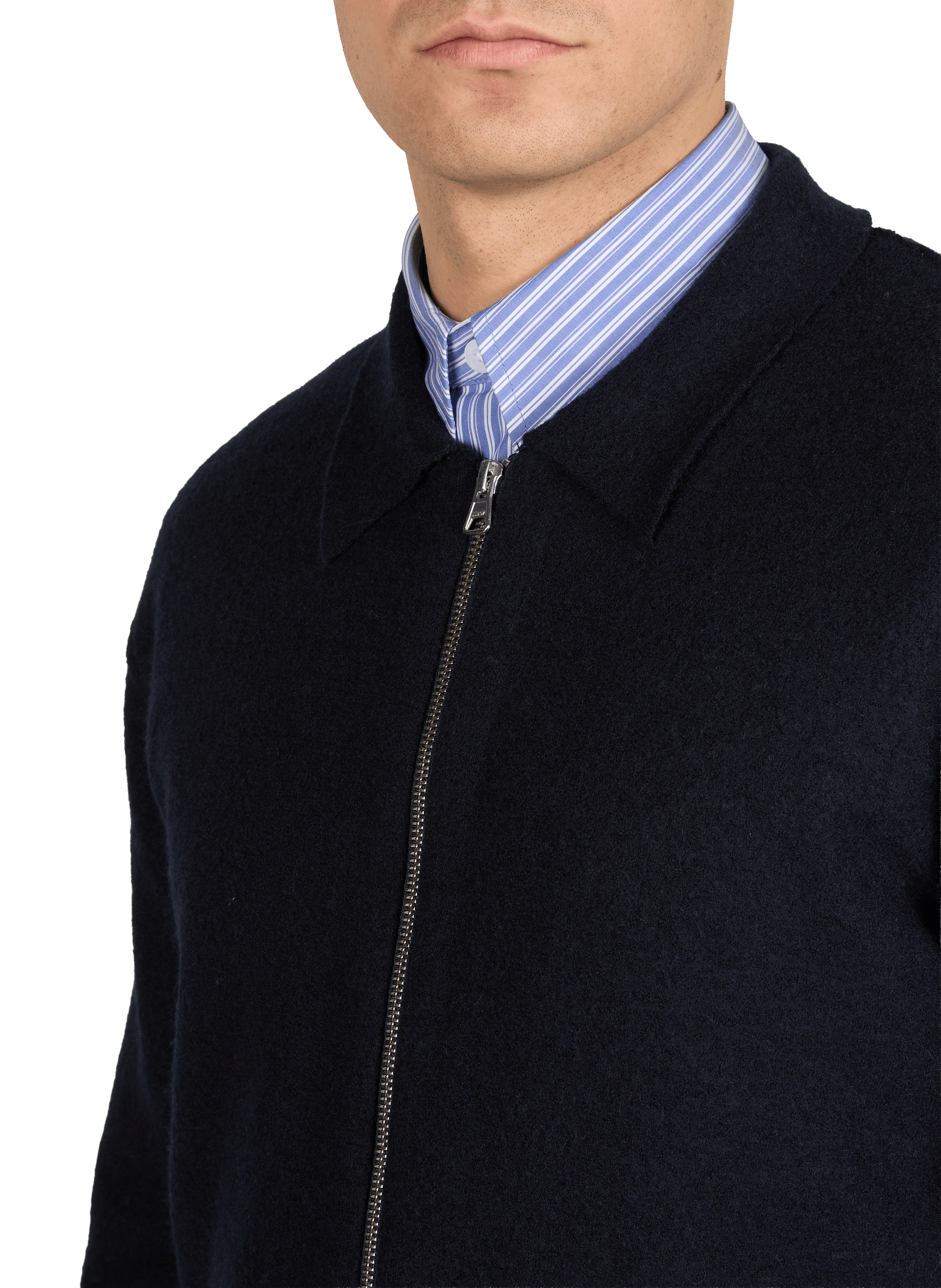 Gilet Jonas en laine mérinos NN.07 Bleu