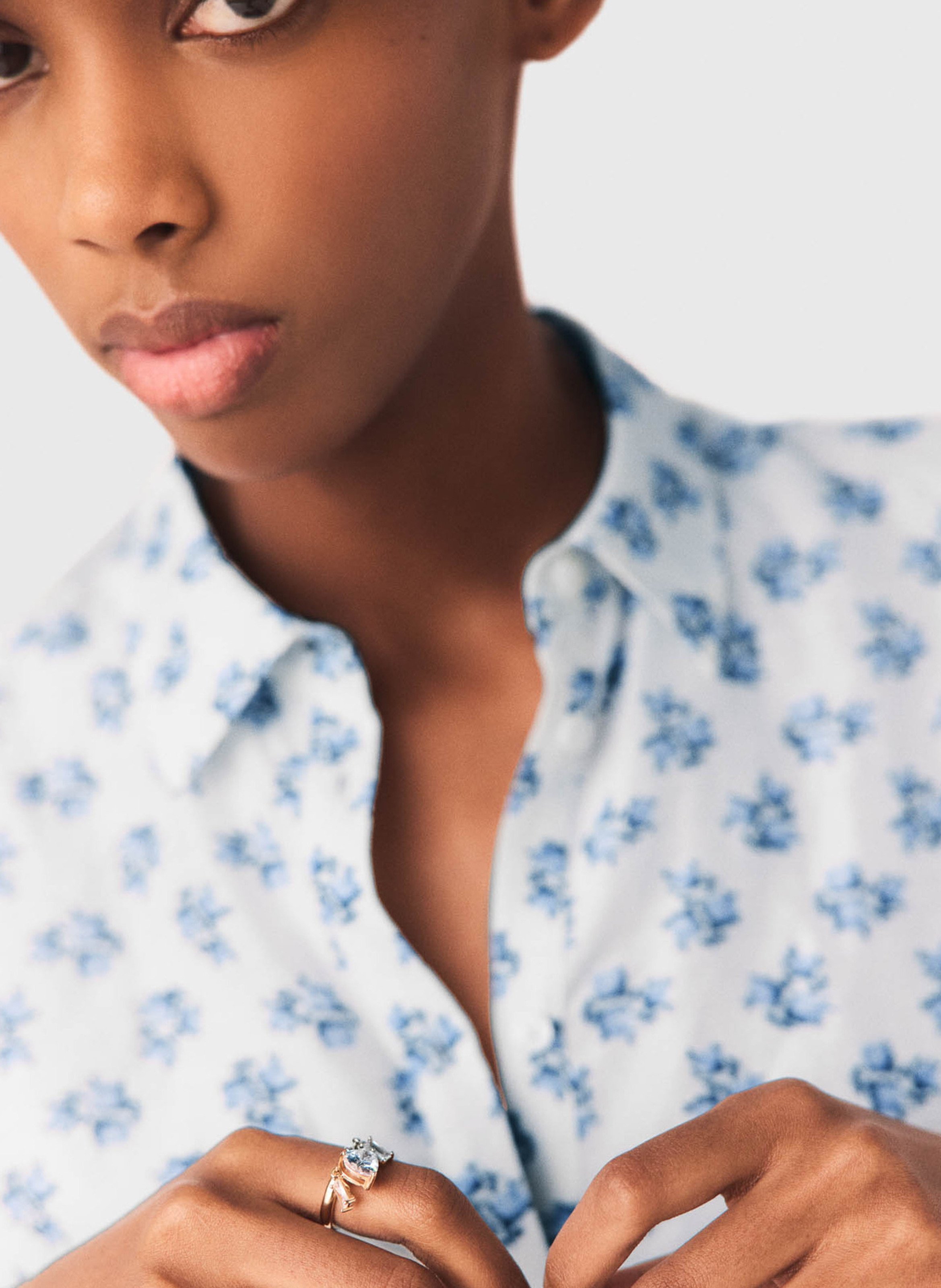 Bague à strass en laiton MAJE Doré