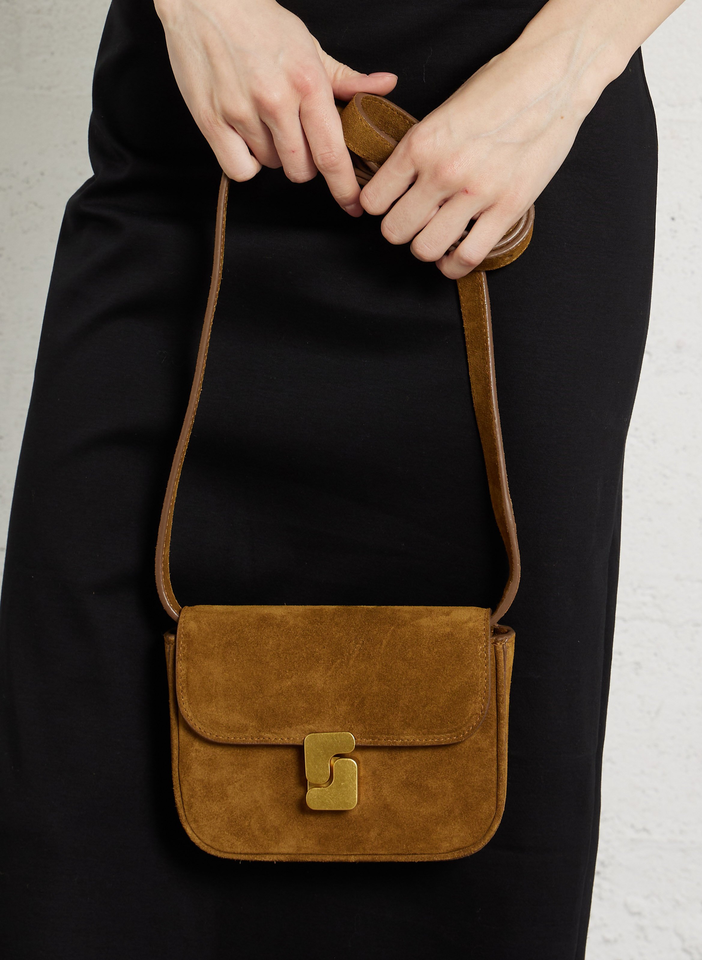 Sac bandoulière en cuir bell SOEUR Marron