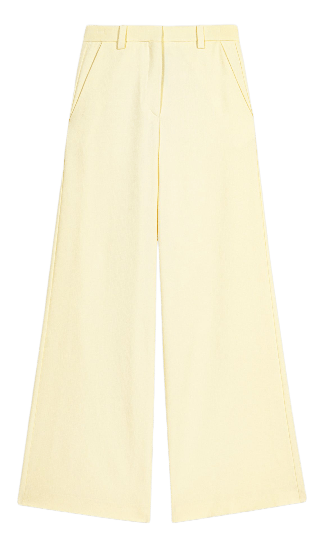 Pantalon large taille haute MAJE Jaune