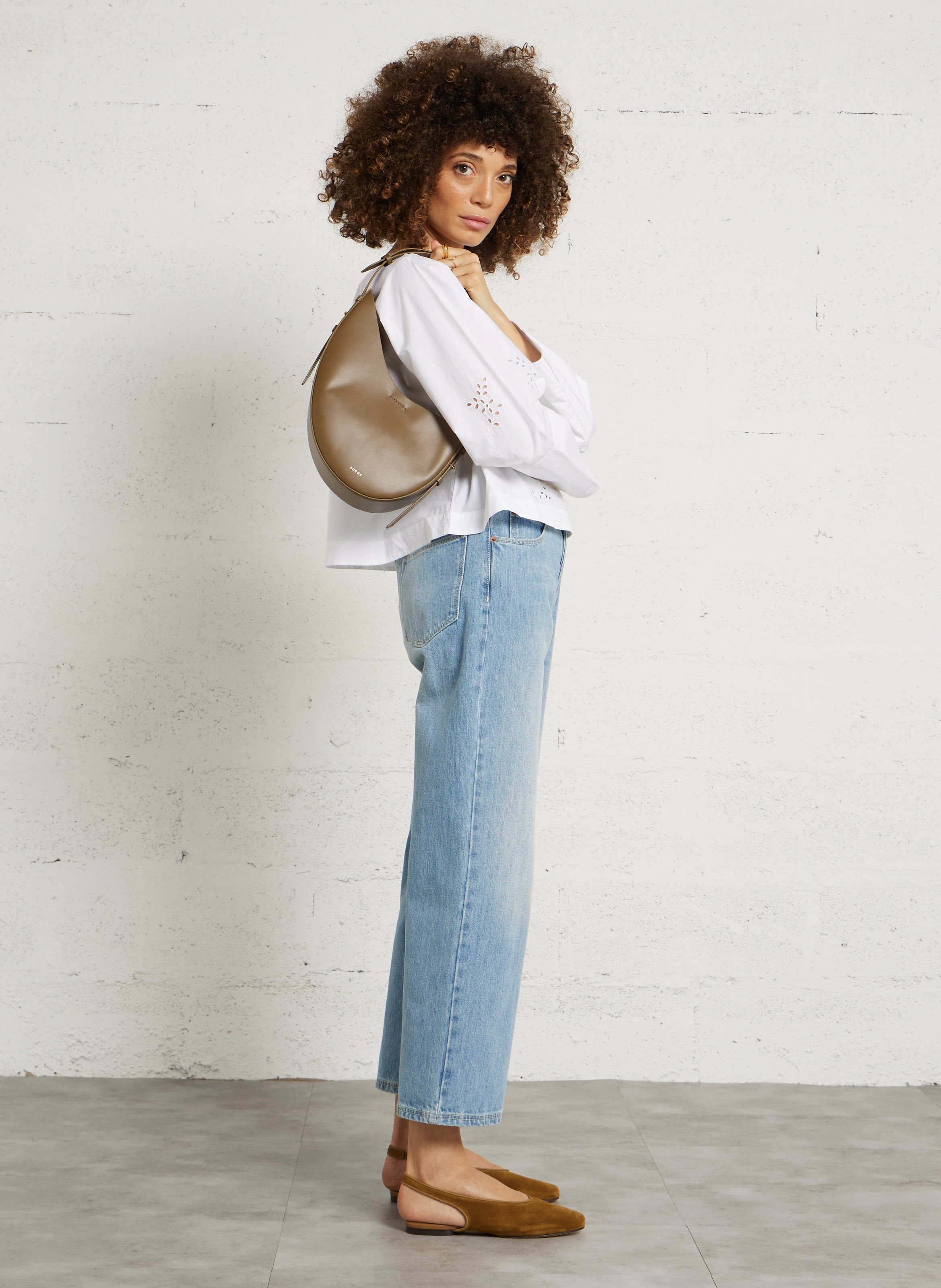 Top col rond en coton hansel SOEUR Blanc