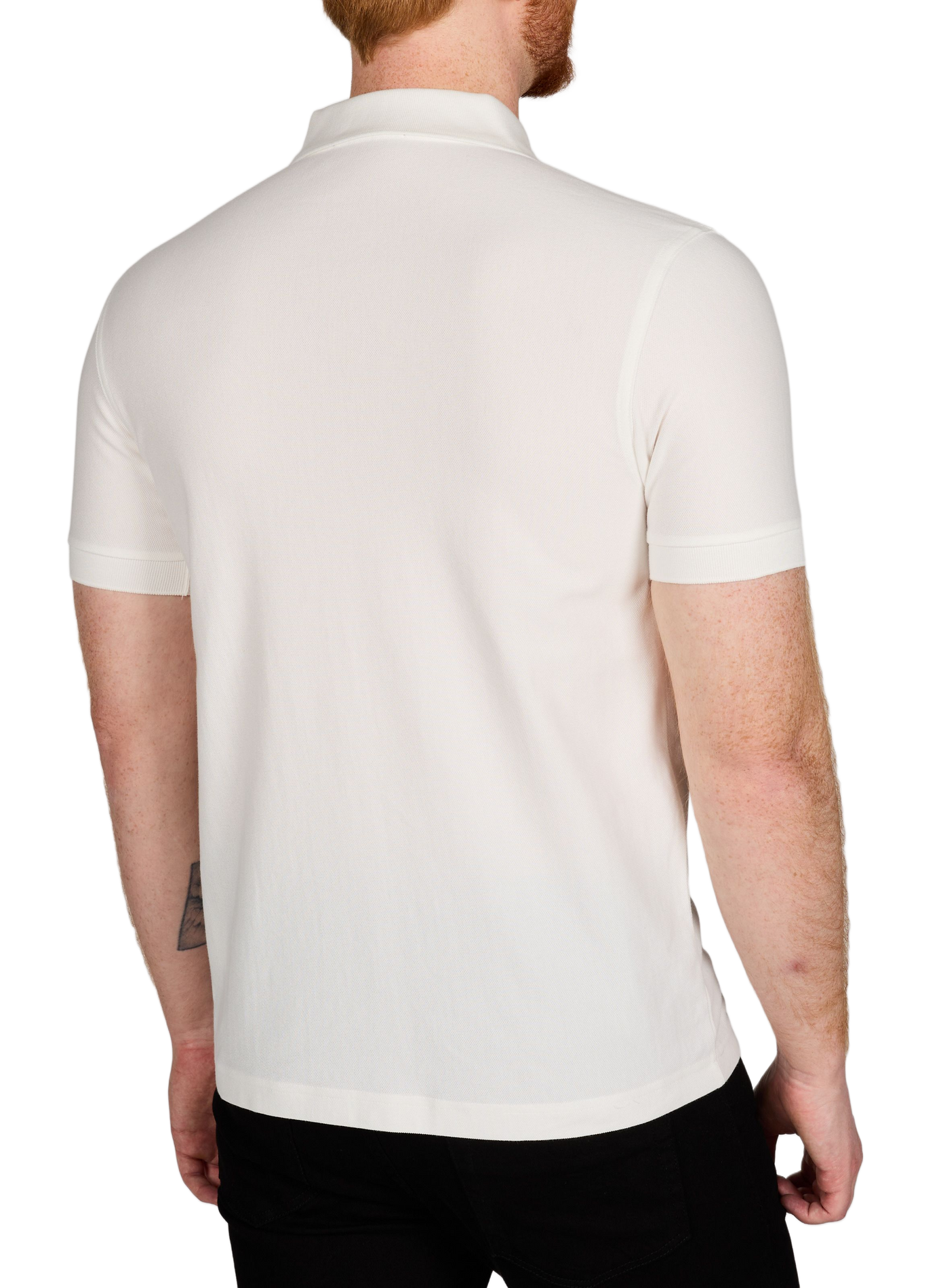 Polo manches courtes à rayures en coton FRED PERRY Blanc