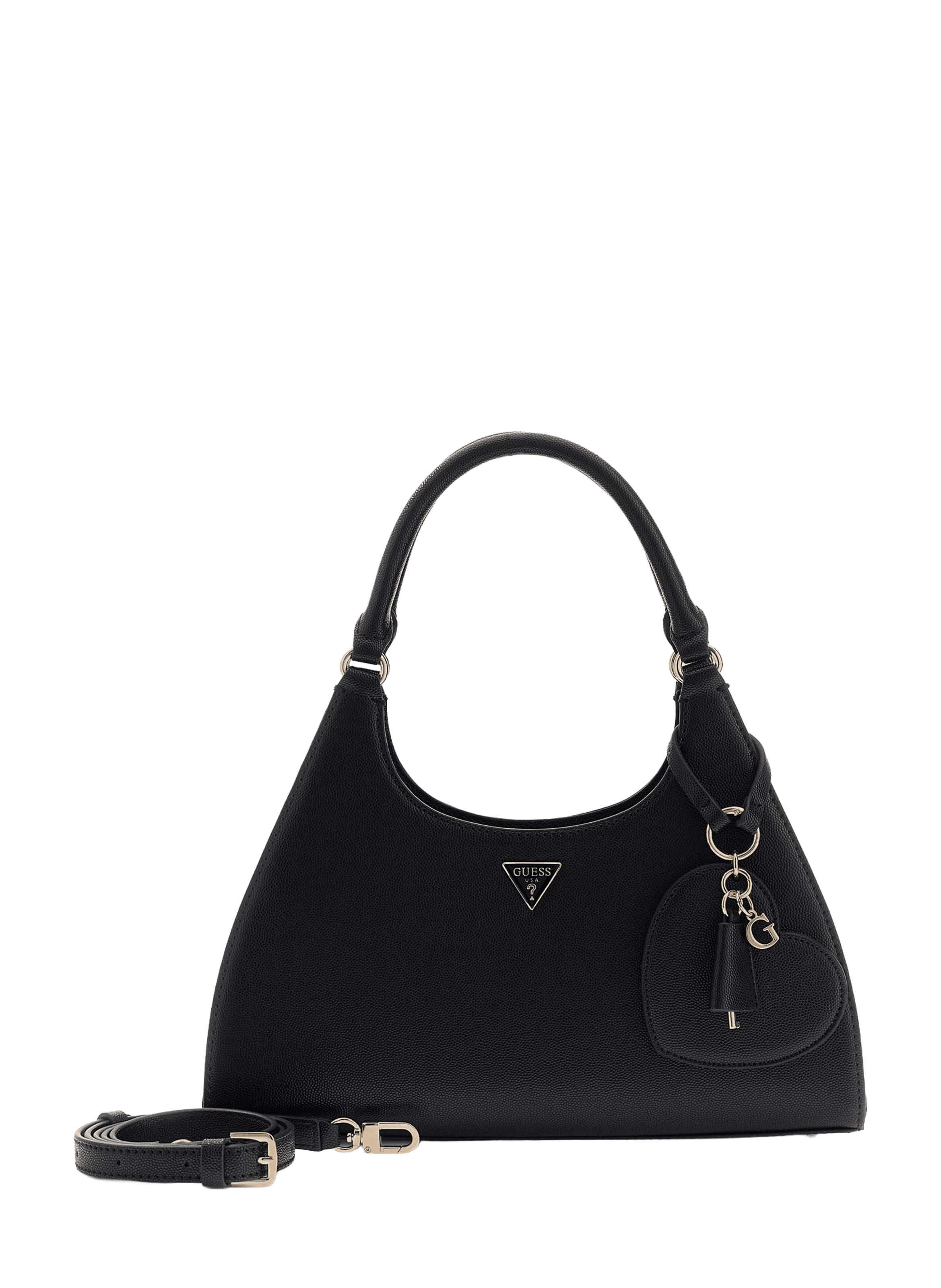 Borsa a tracolla Isobel con tracolla removibile GUESS Nero