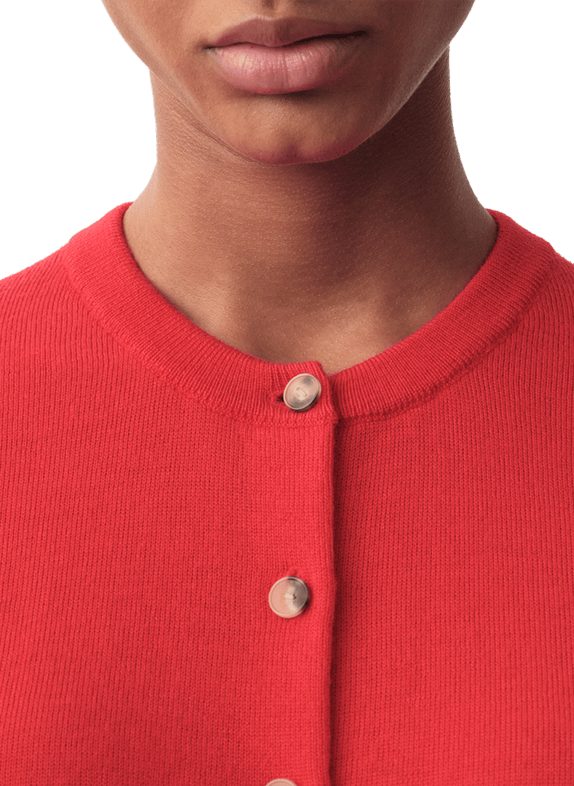 Cardigan droit en laine Calvin Klein Collection Rouge