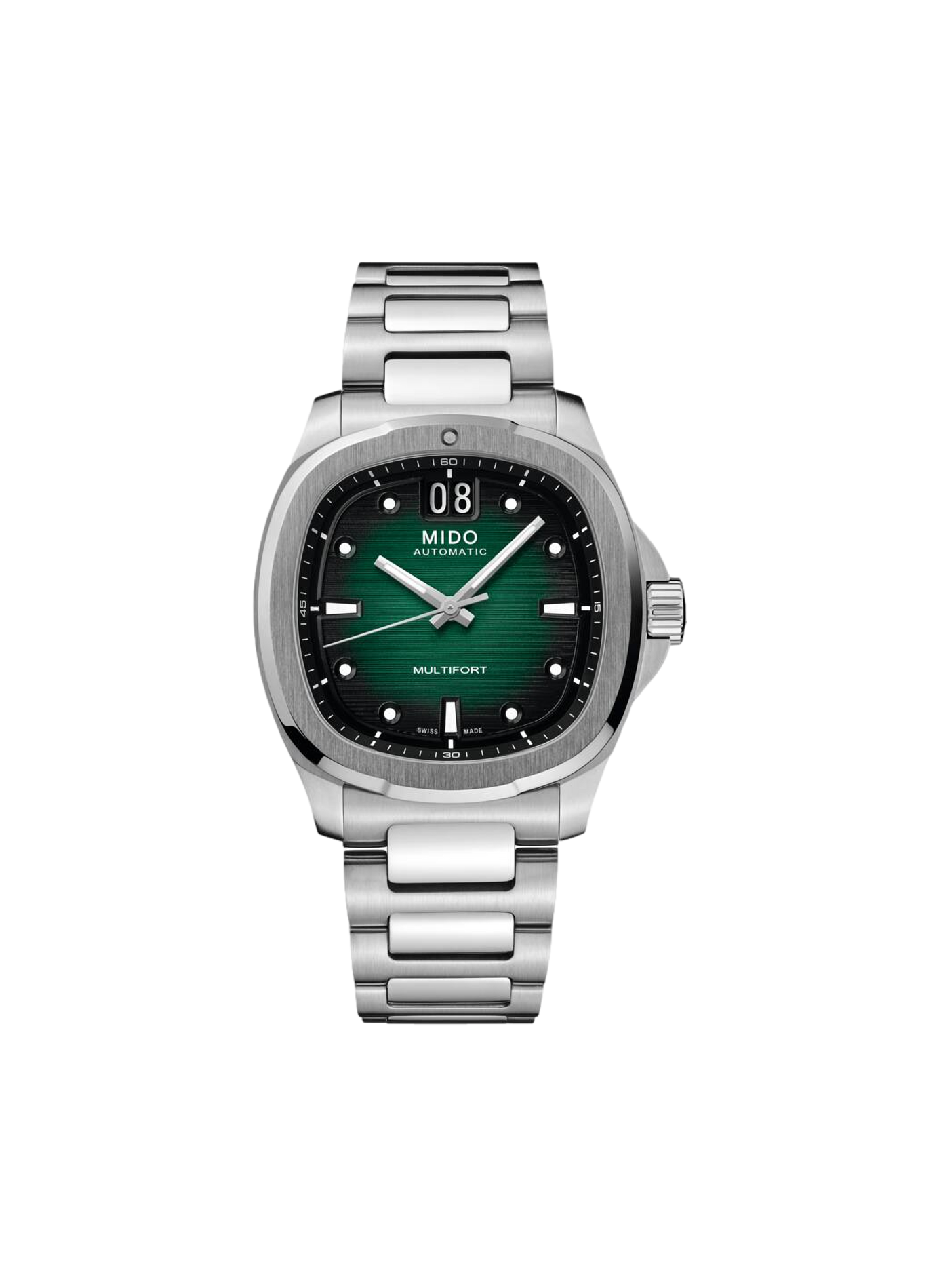 Montre Multifort TV Big Date en acier inoxydable MIDO Vert