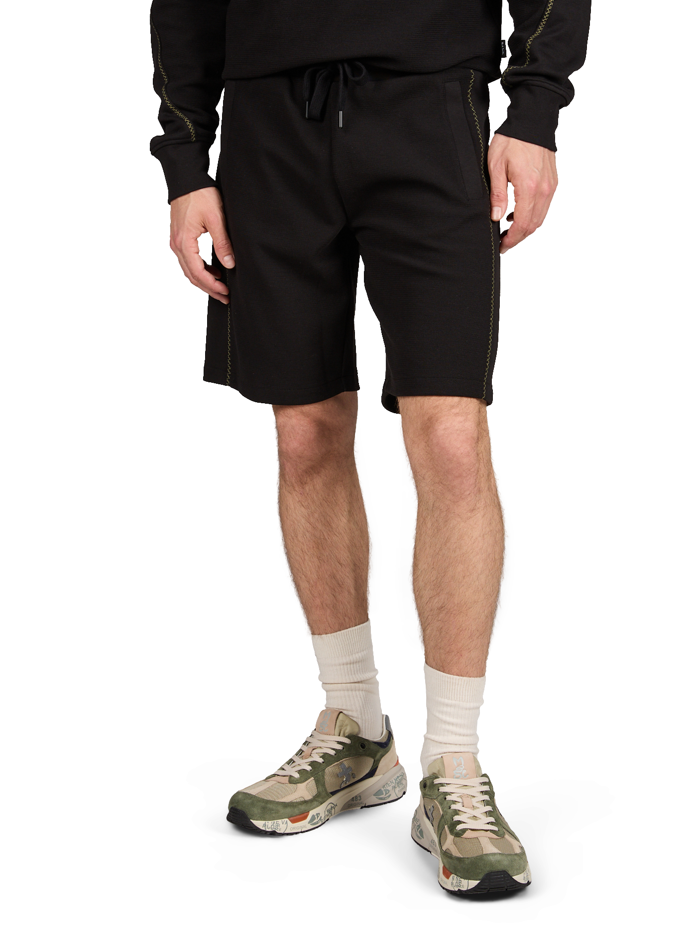 Textured blend cotton shirt PAUL SMITH Black