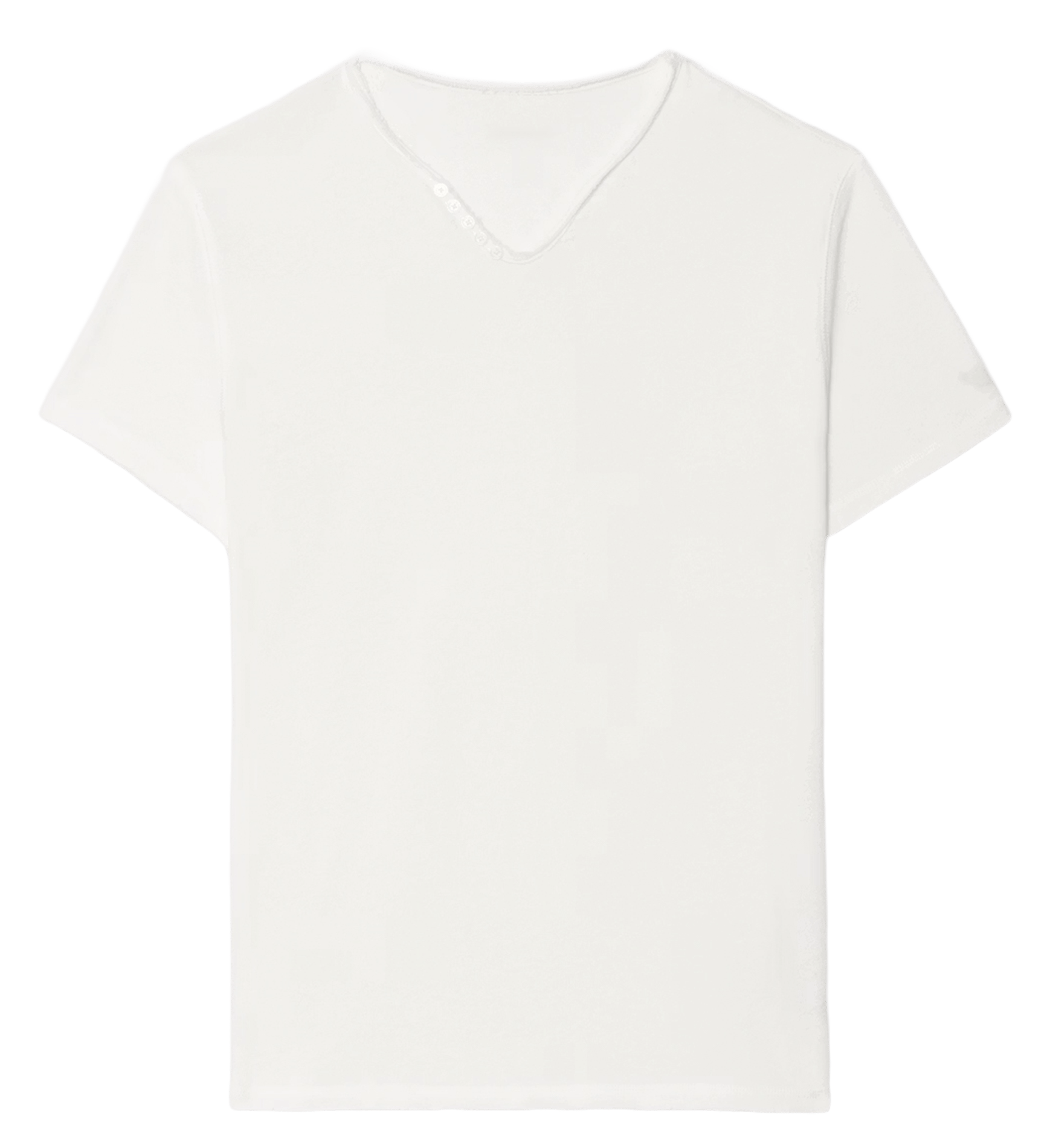 Tee-shirt droit en coton et lin monastir ZADIG&VOLTAIRE Blanc