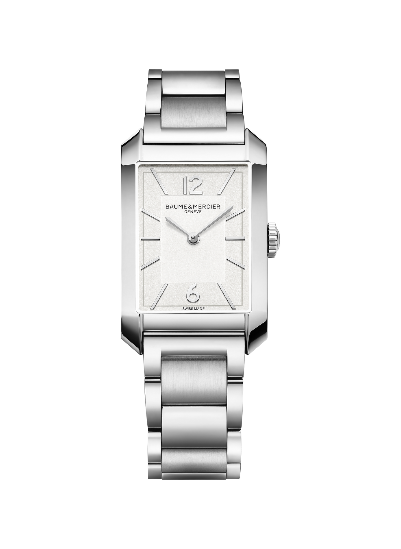 Montre quarz Hampton en acier inoxydable BAUME & MERCIER Blanc