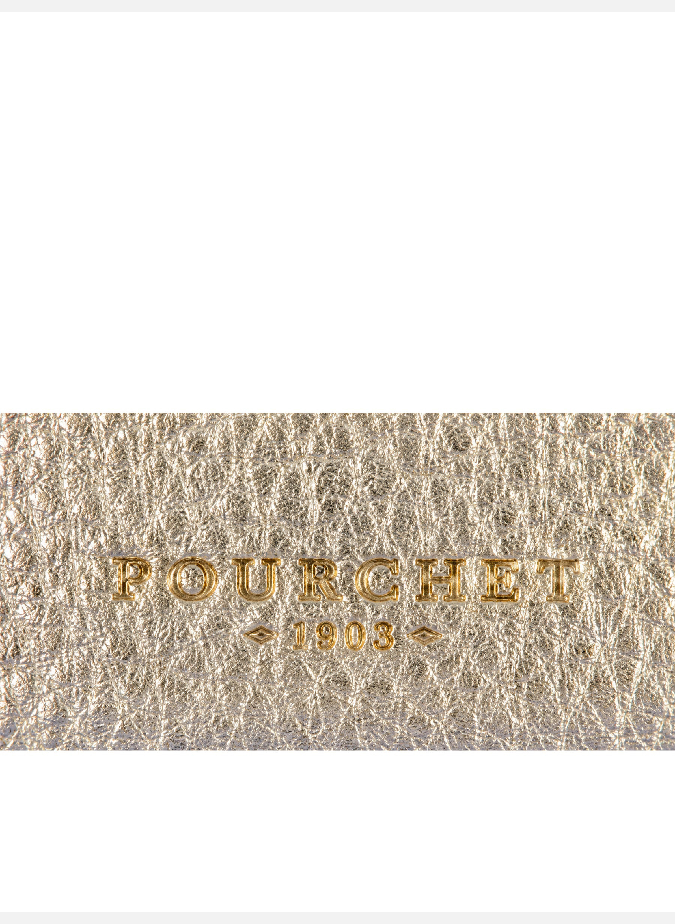 Club | porte-monnaie & porte-cartes en cuir de vachette POURCHET Doré