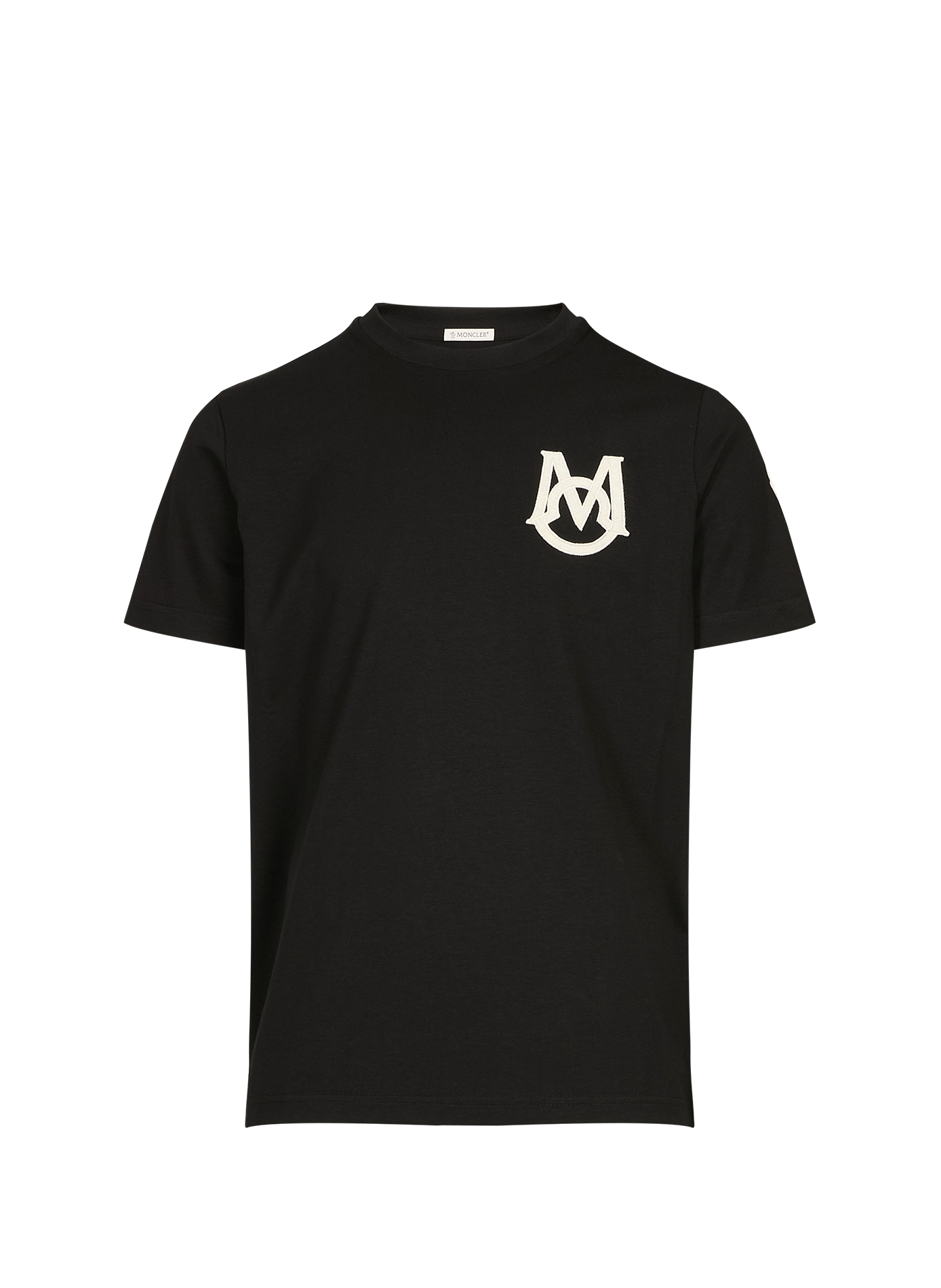 Rechte katoenen T-shirt MONCLER Zwart