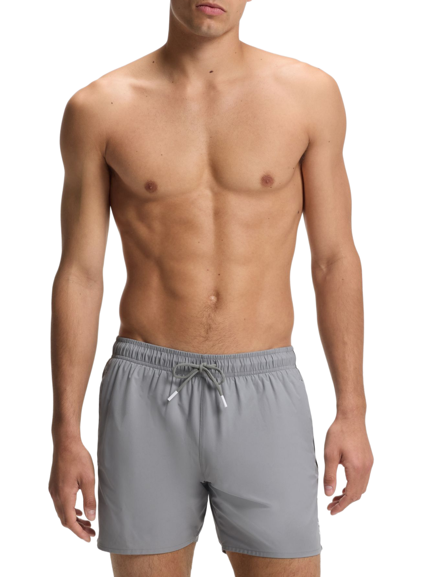 Short de bain Iconic court à rayures  HUGO BOSS Gris