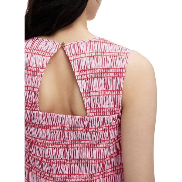 Robe longue col rond en coton rayé Robe longue col rond en coton rayé