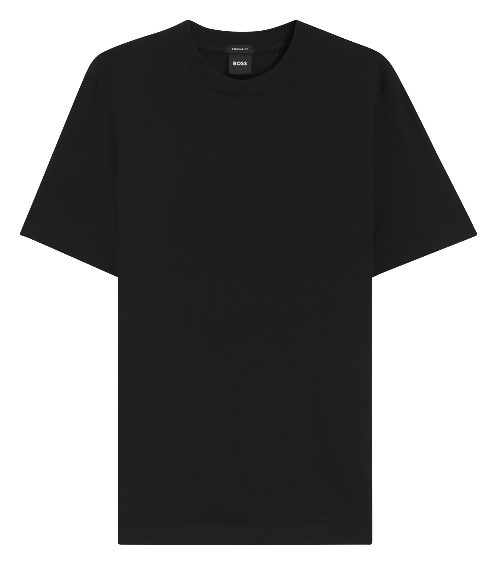 Tee-shirt col rond en coton BOSS Noir