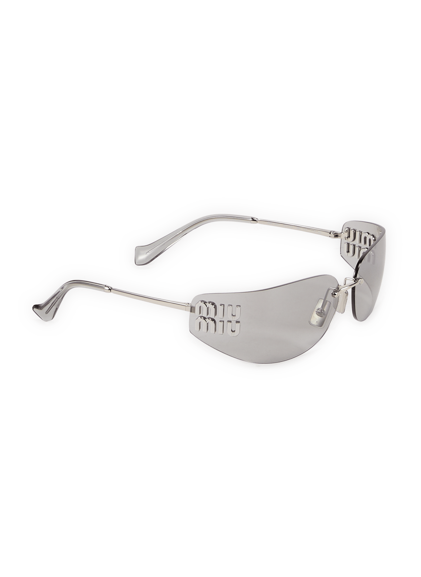 Lunettes de soleil métallisées MIU MIU Argent
