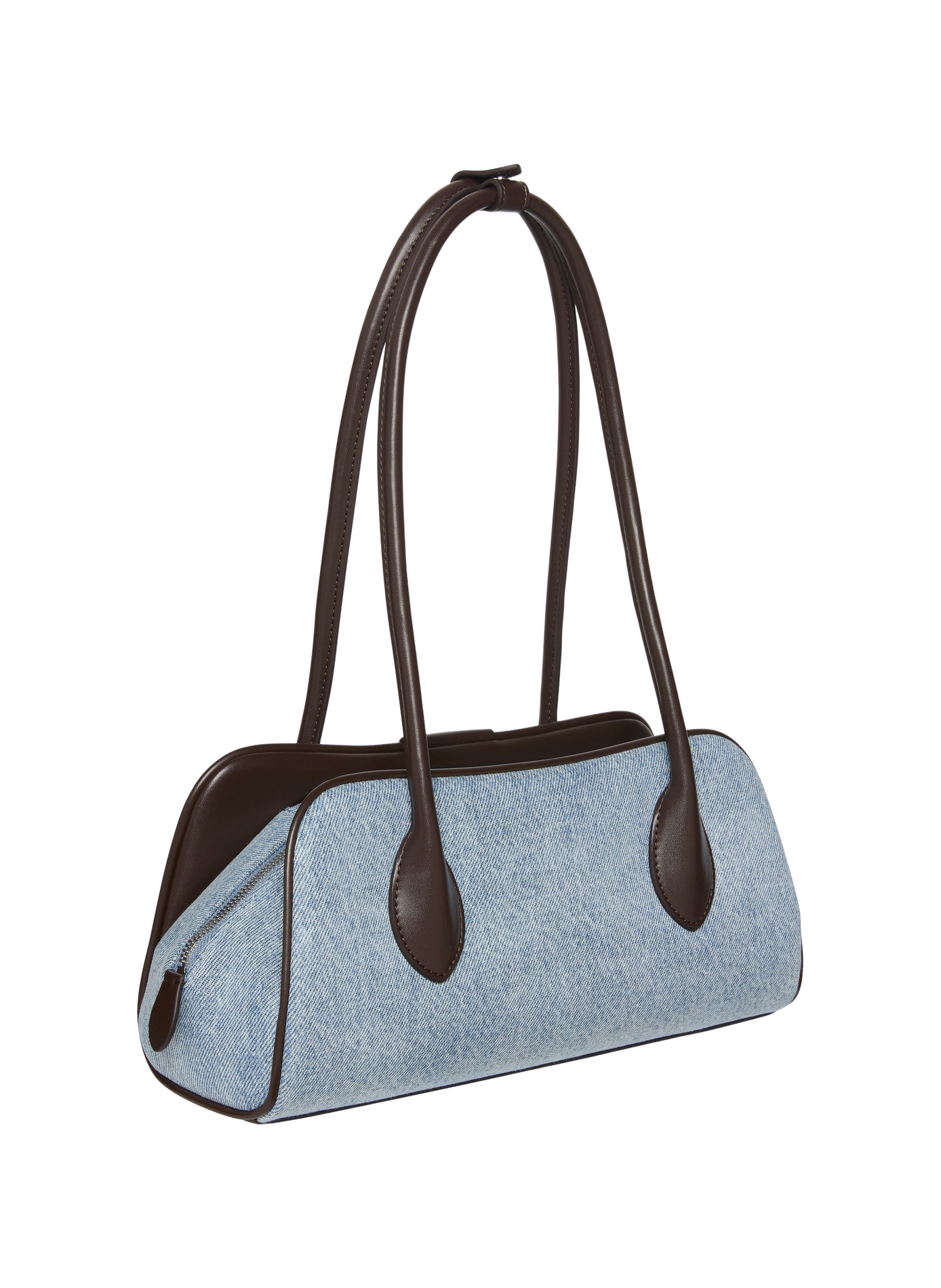 Emblem Trio cotton denim handbag CALVIN KLEIN Blue