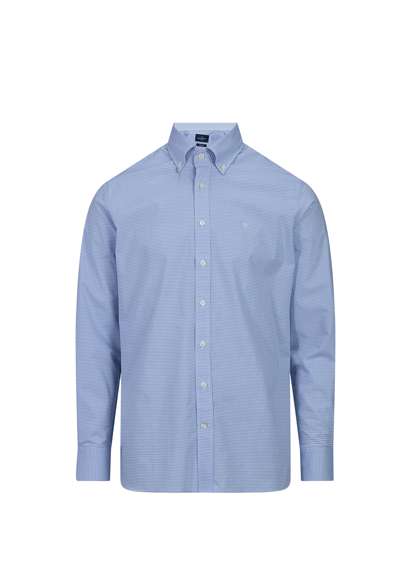 Slim checkered cotton shirt HACKETT Blue