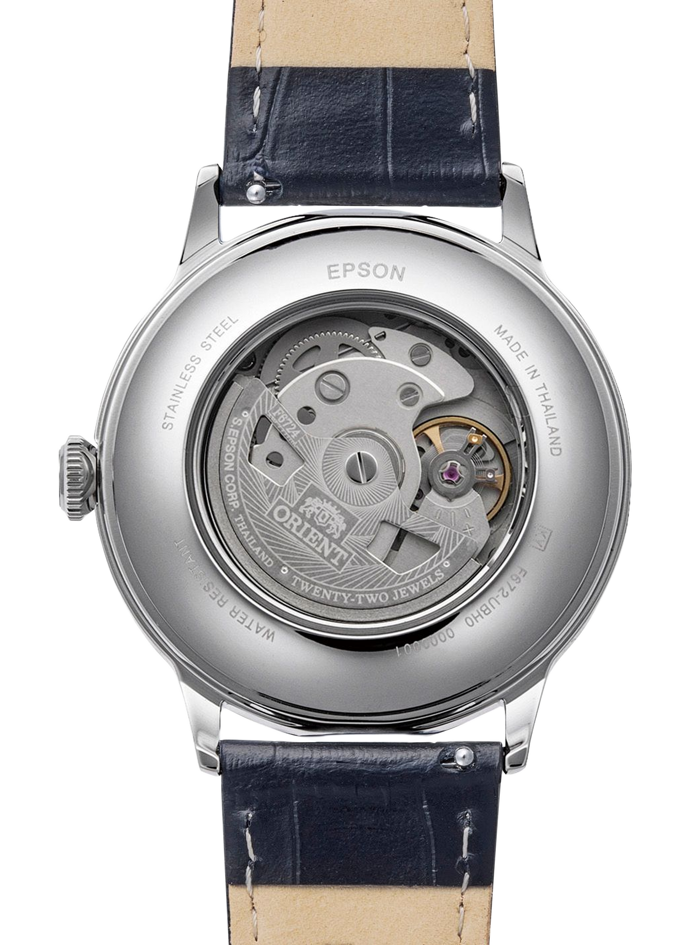 Automatische Bambino Uhr aus Leder ORIENT Weiss