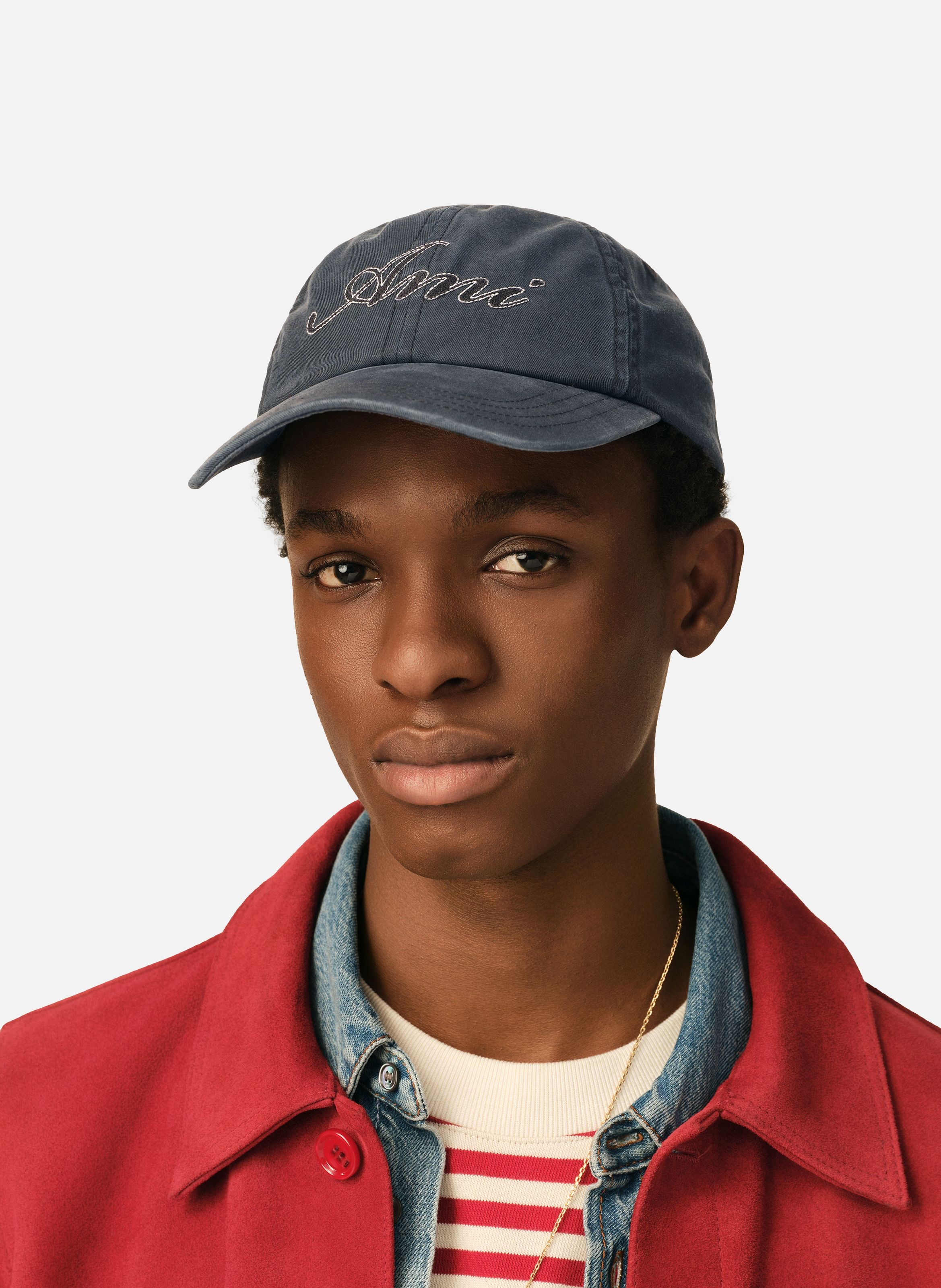 Casquette unisexe en coton broderie ami paris AMI PARIS Noir