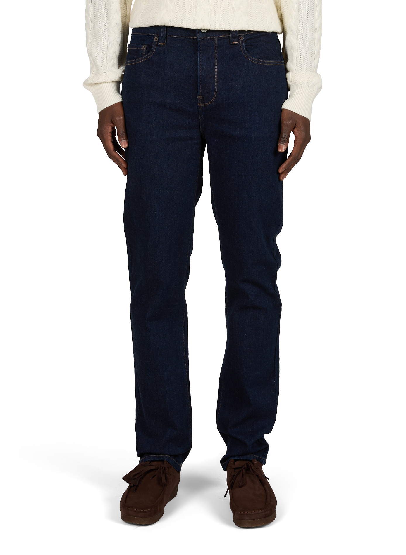 Jean droit en coton SCHOTT Bleu