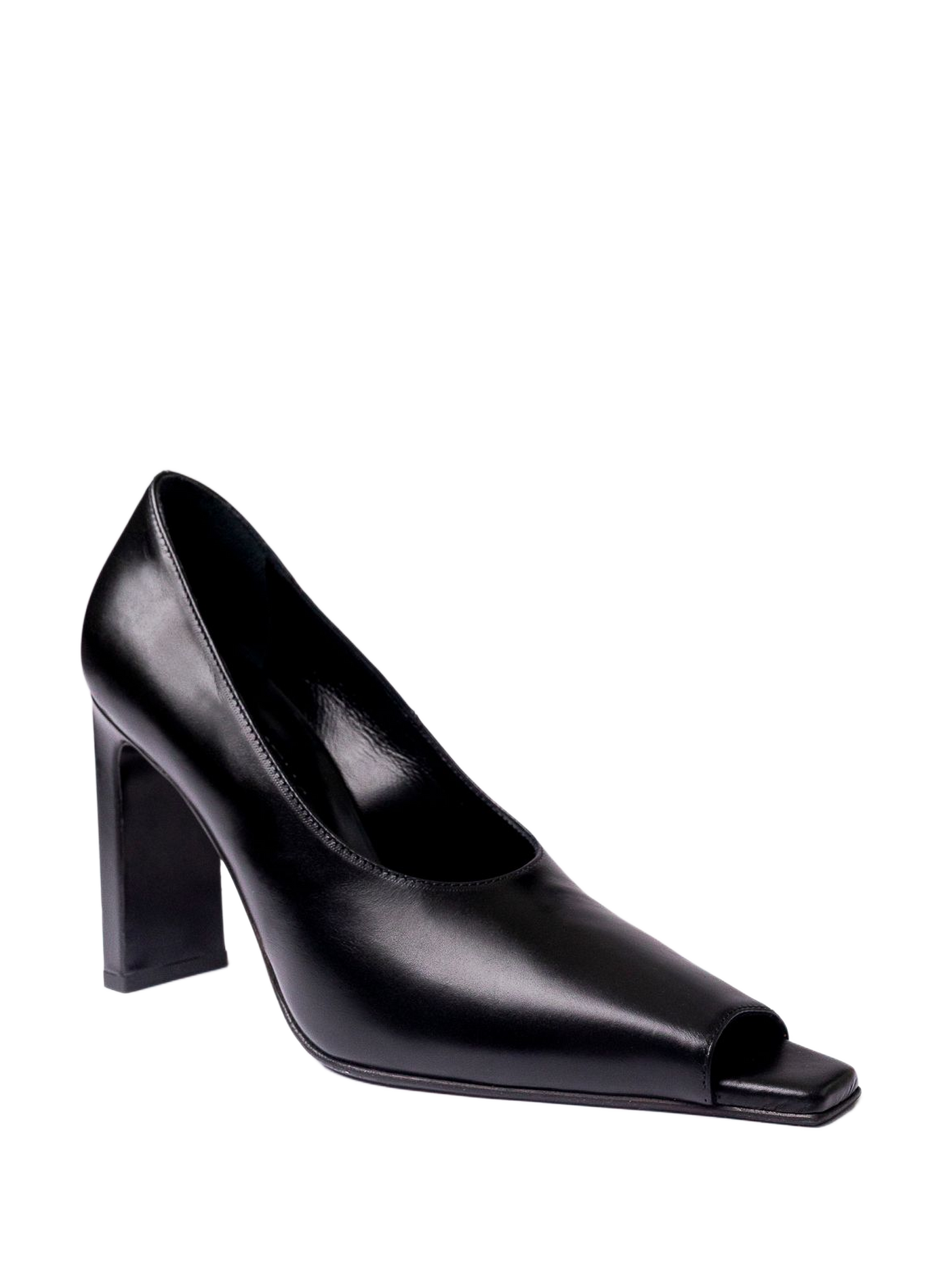 Escarpins ouverts Mica 95 en cuir HAGELSTAM Noir