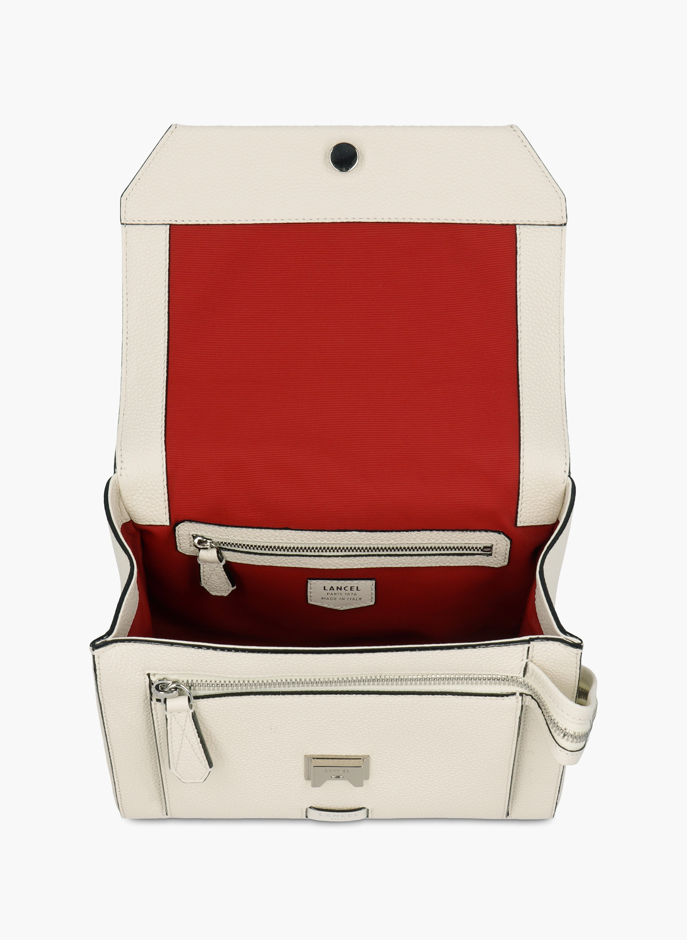 Sac rabat m ninon de lancel en cuir LANCEL Blanc