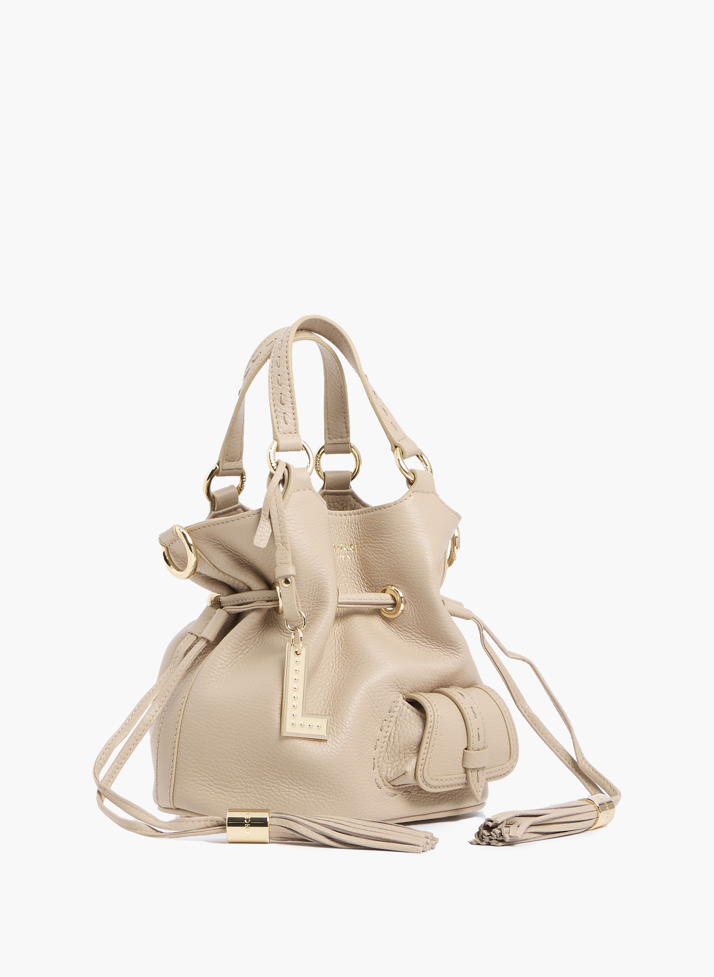 Sac seau s premier flirt de lancel en cuir LANCEL Beige