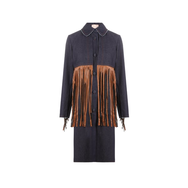 Veste en jean longue