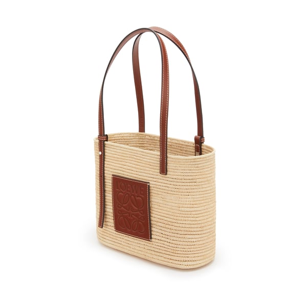 Panier en raphia et cuir