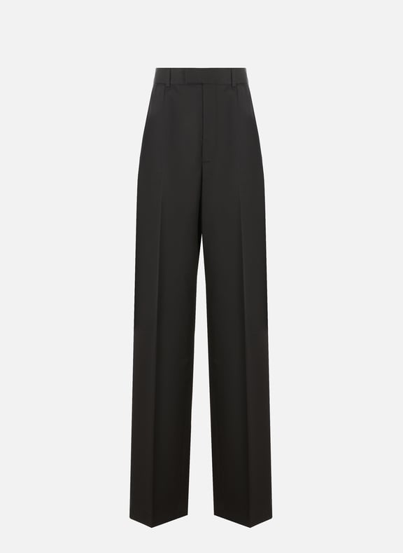 Pantalon de tailleur en laine et coton Noir by SAISON 1865 SAISON 1865 Pantalon de tailleur en laine et coton Noir